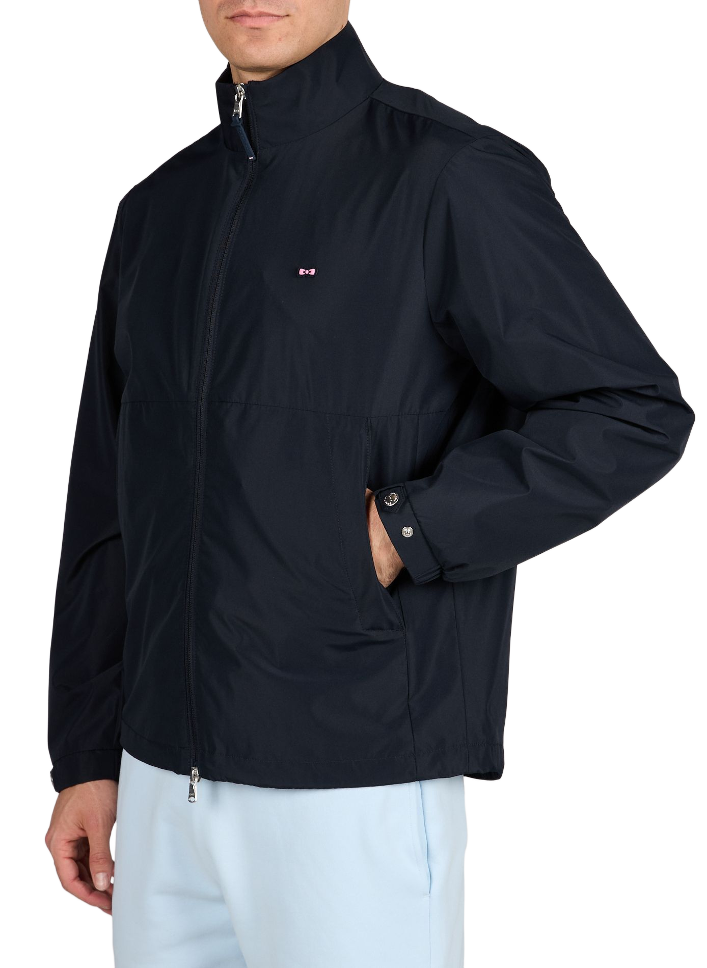 Solid high-neck jacket EDEN PARK Blue