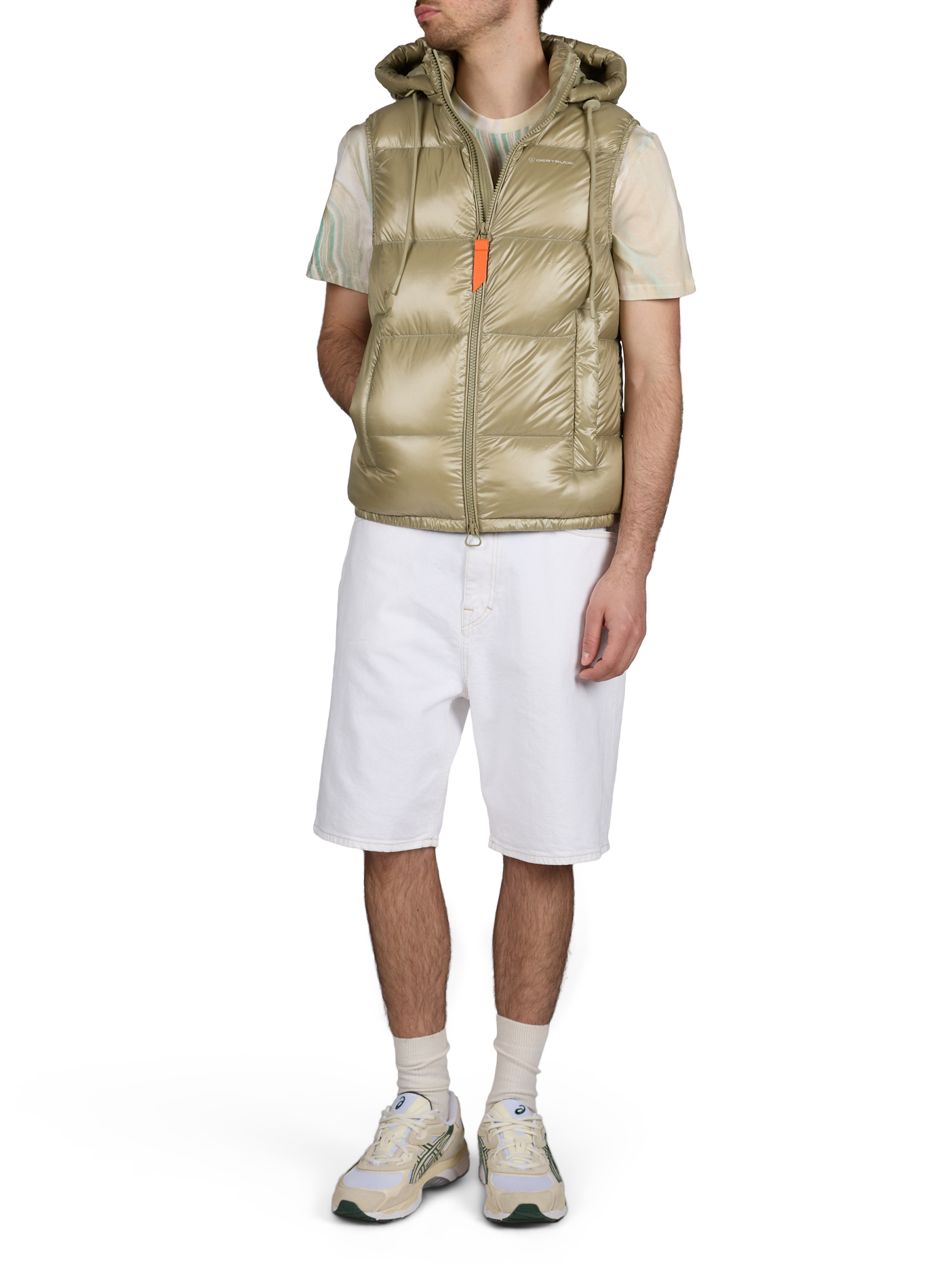 T-shirt droit imprimé en coton GERTRUDE ET GASTON Beige