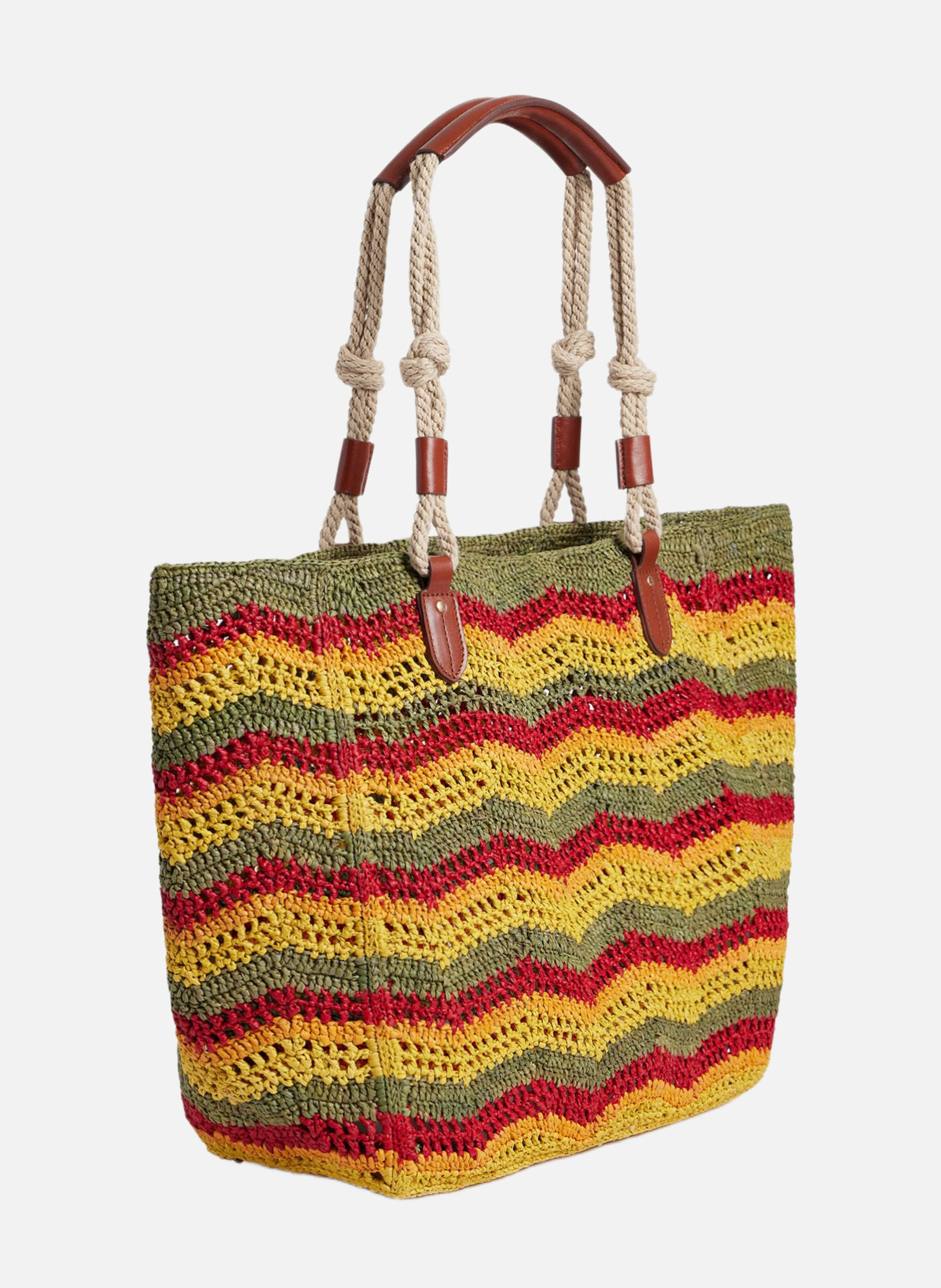Sac en raphia et corde VANESSA BRUNO Multicolore