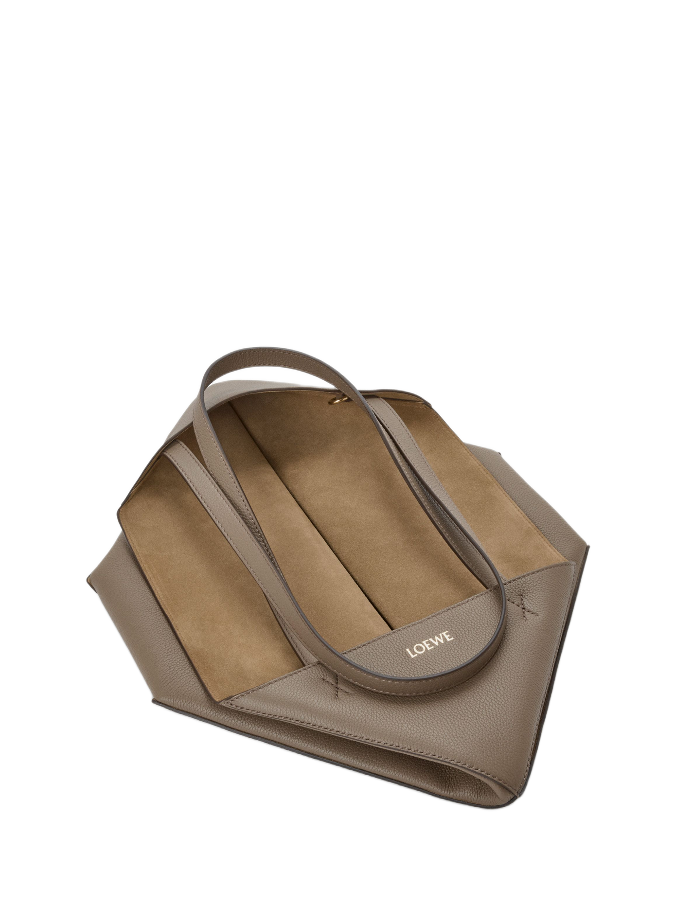 Bolso Puzzle Fold mediano horizontal de cuero de becerro granulado suave LOEWE Beige