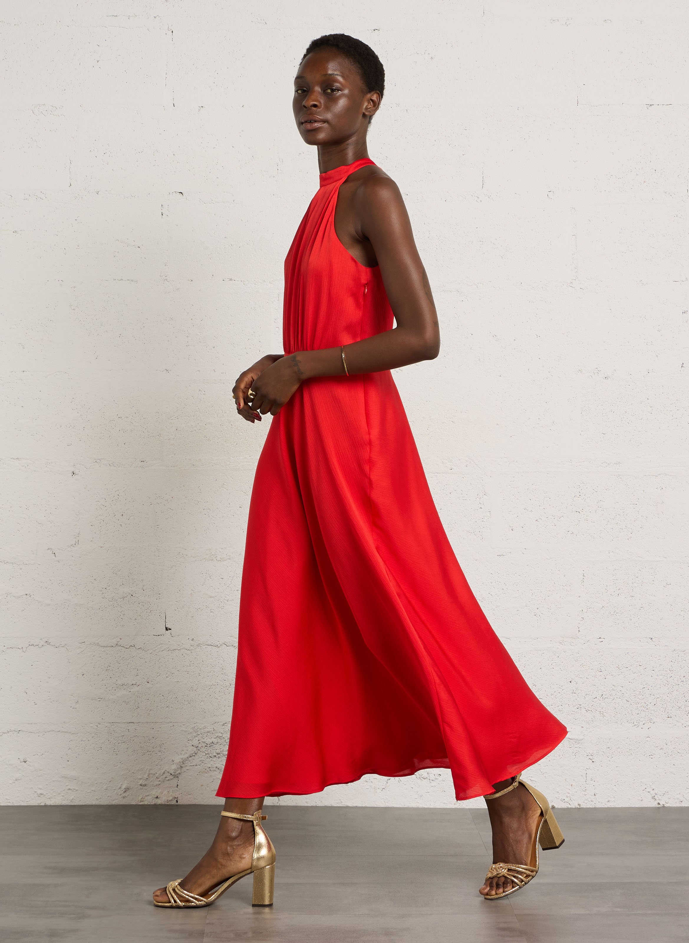 Robe longue ample fluide berey MAISON 123 Rouge
