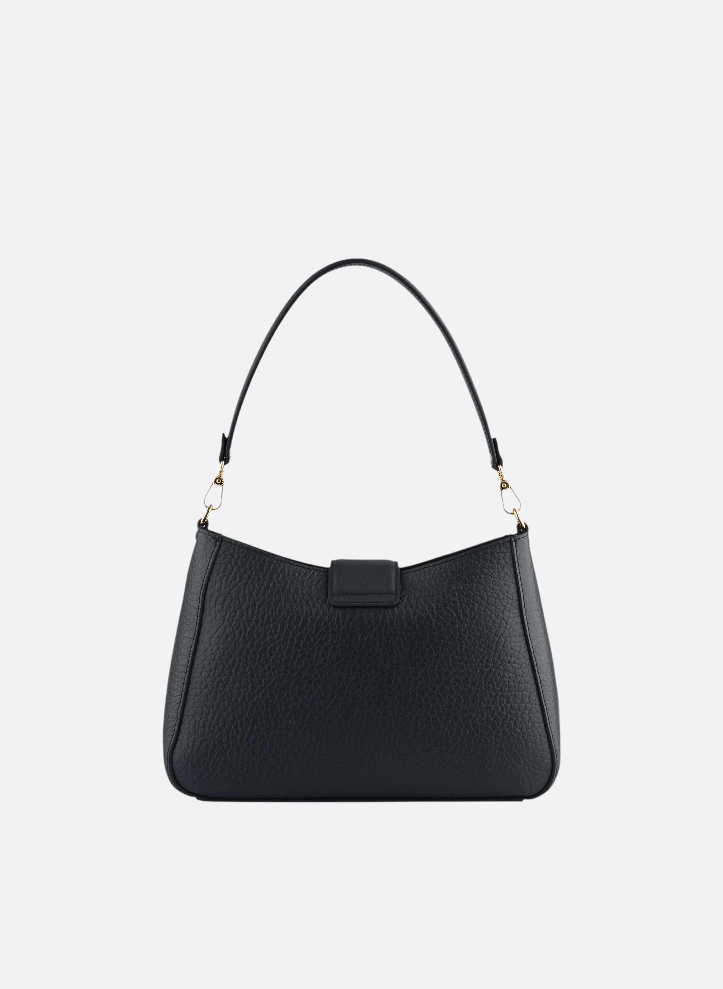 Fleuves | sac porté épaule gm en cuir de vachette | Bleu POURCHET Femme