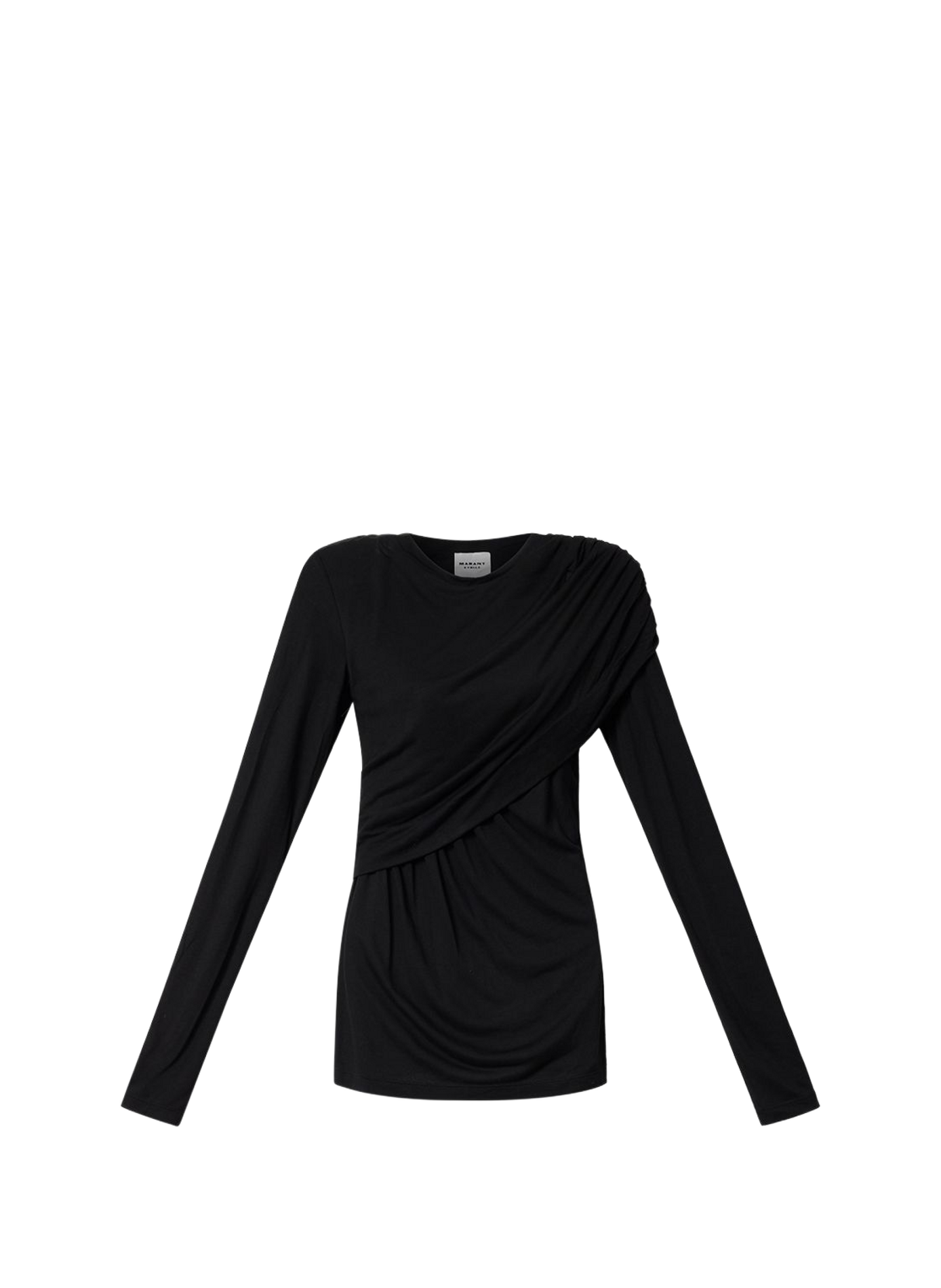 Top in drapiertem Jersey ISABEL MARANT Schwarz