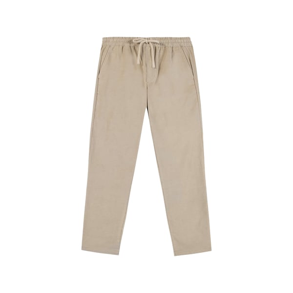Pantalon droit uni en coton mélangé Pantalon droit uni en coton mélangé