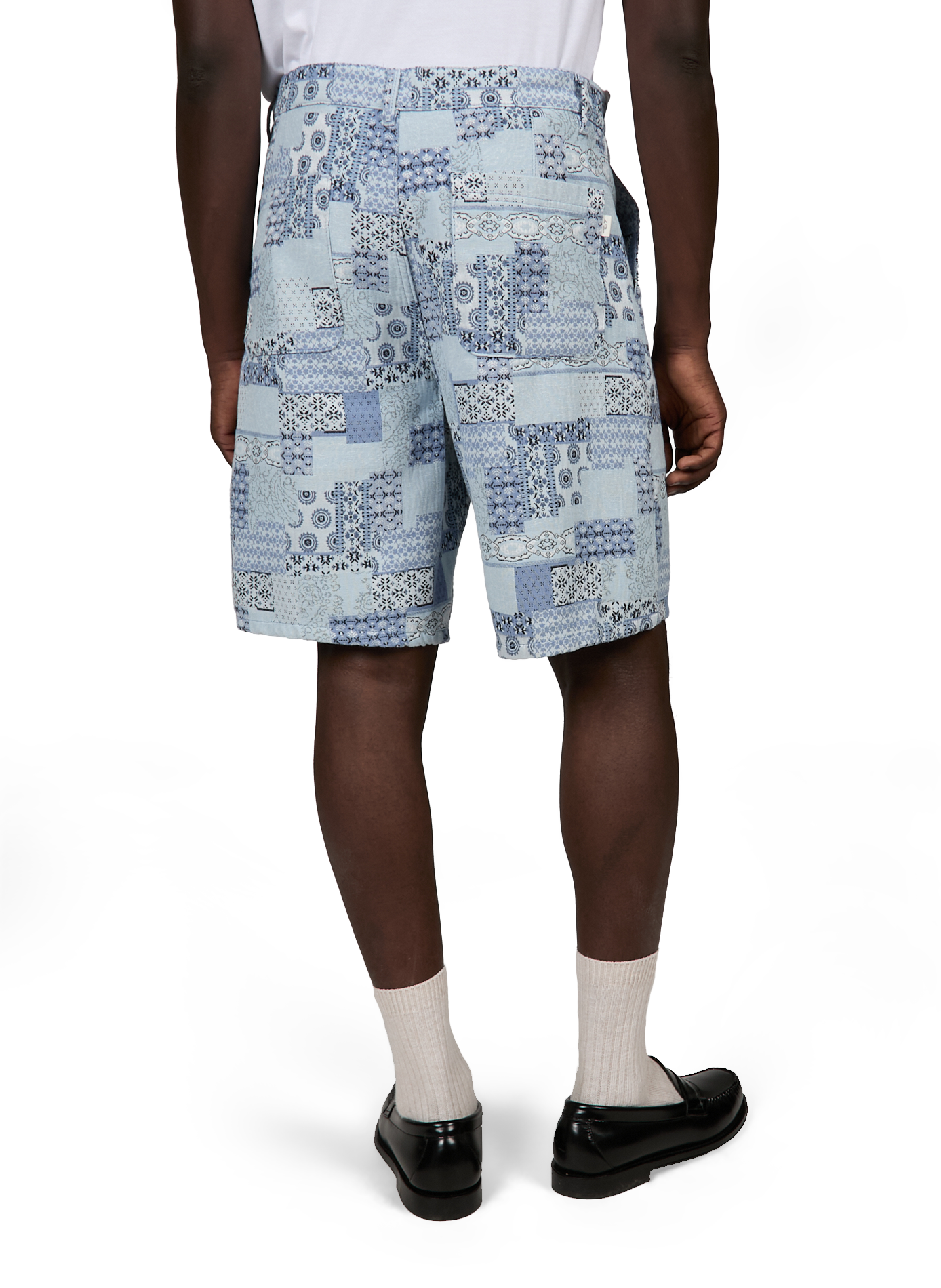 Short patchwork jacquard en coton mélangé LES DEUX Bleu