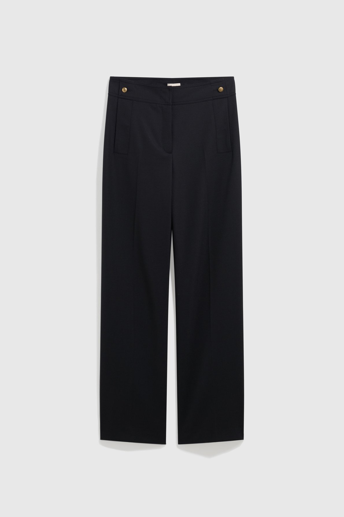 Pantalon large à pont - mar PABLO Noir