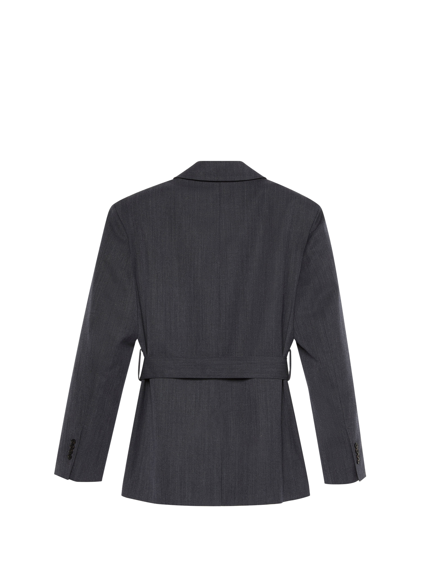 Belted wool blend blazer CALVIN KLEIN Grey