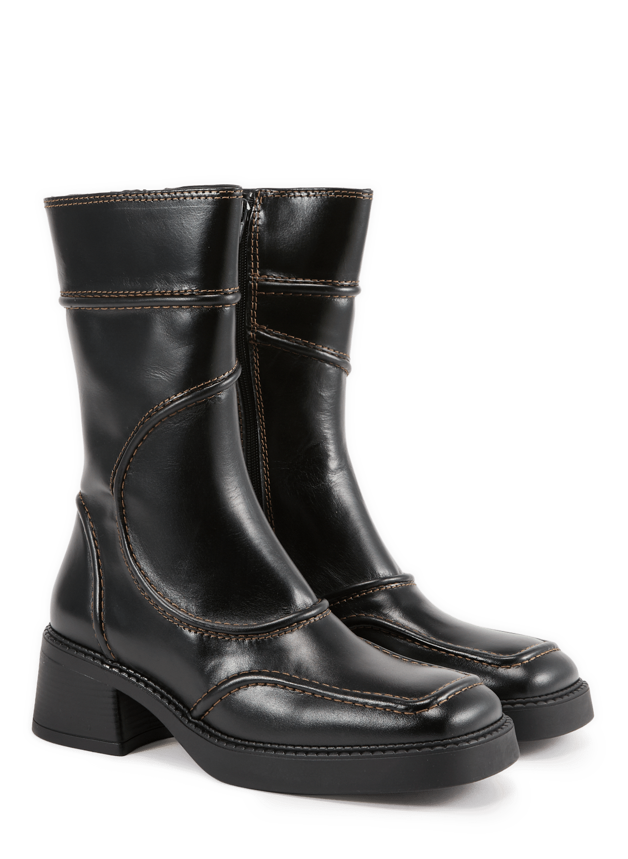 Malene leather ankle boots E8 BY MIISTA Black