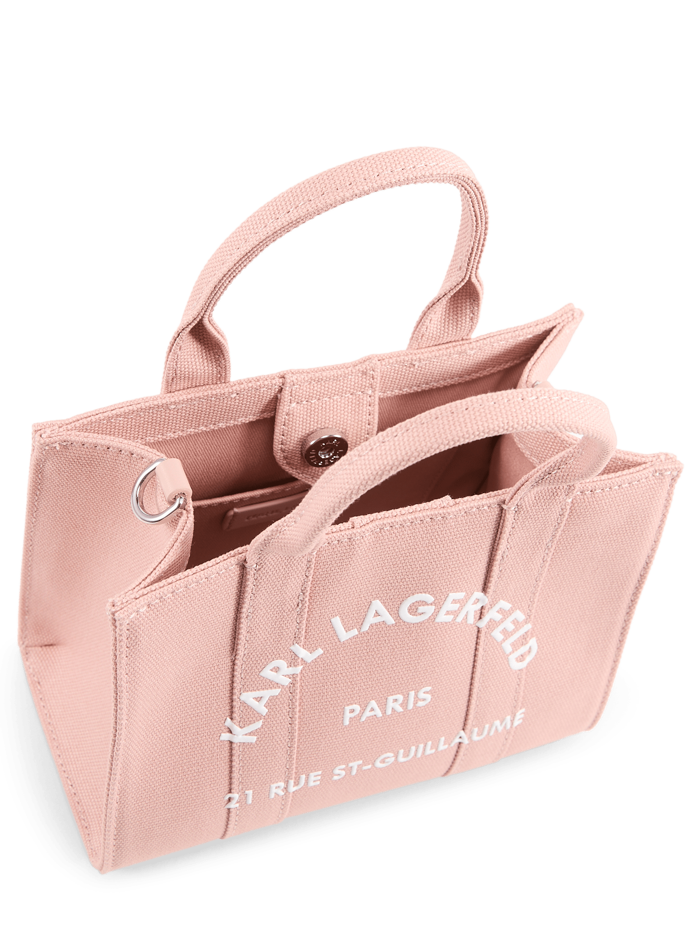 Cotton handbag KARL LAGERFELD Pink