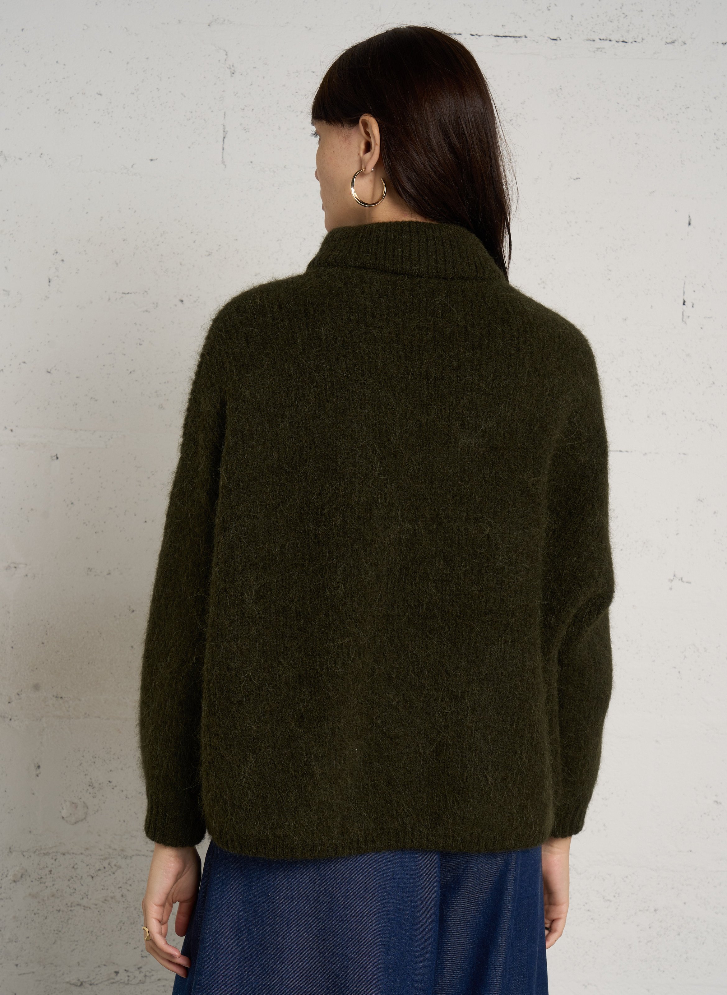 Pull col roulé ample azalee MAISON 123 Kaki