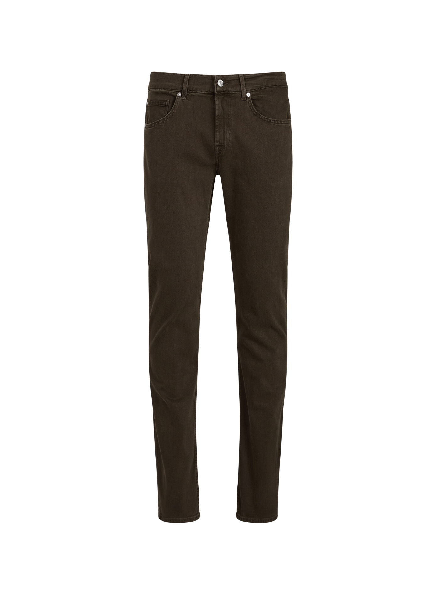 Straight leg mid-rise jeans in blended cotton 7 FOR ALL MANKIND Green