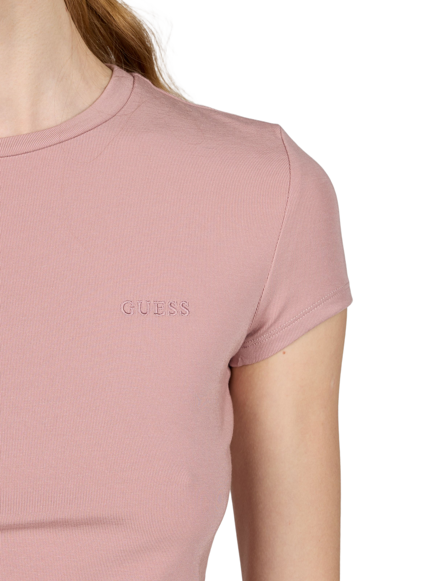 LOTUS plain crew-neck T-shirt GUESS Pink