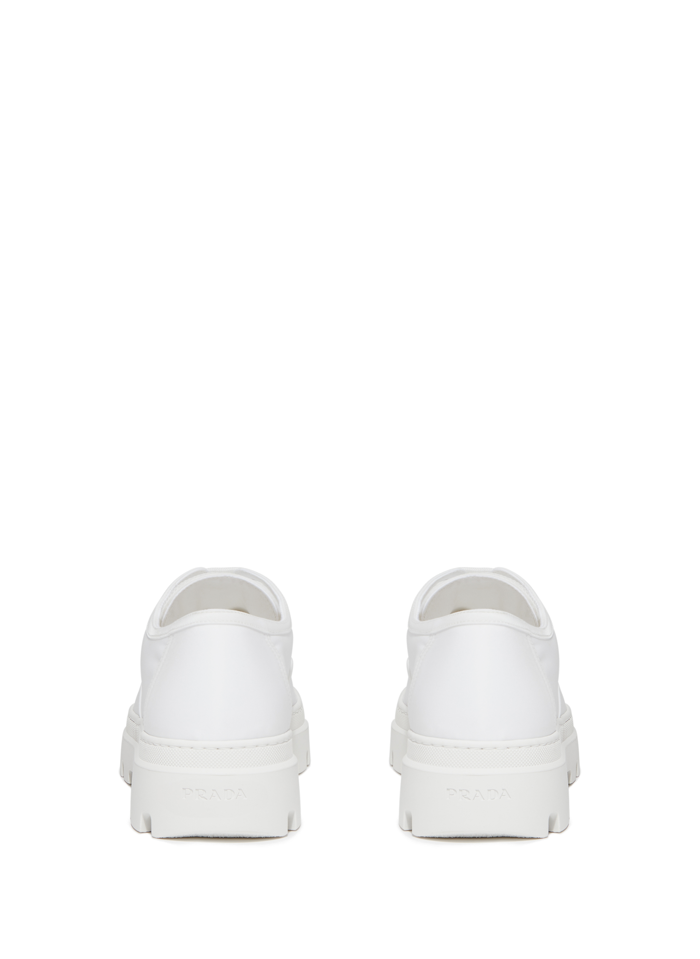 Nylon gabardine sneakers PRADA White