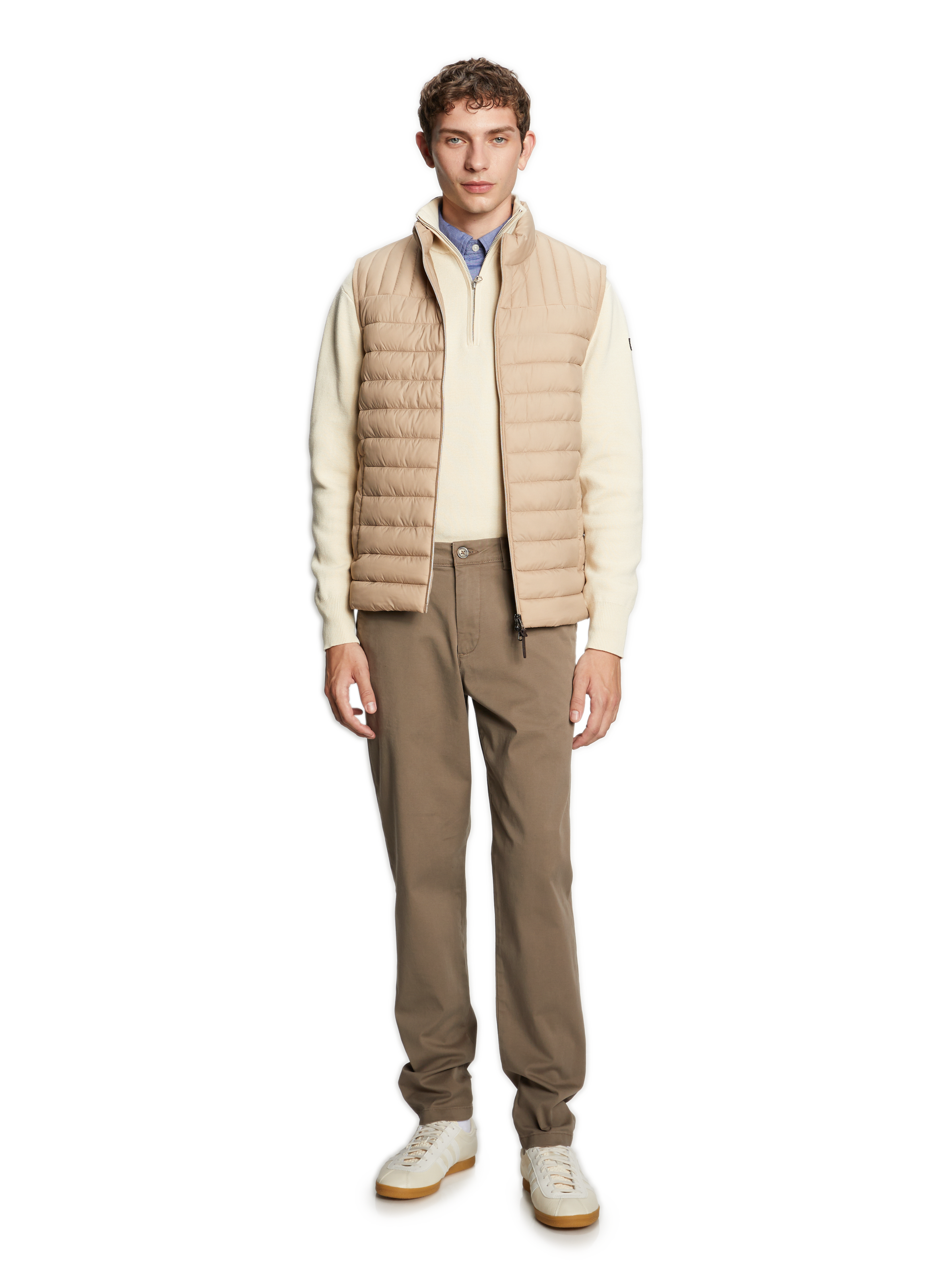 Straight-leg cotton trousers SELECTED Brown