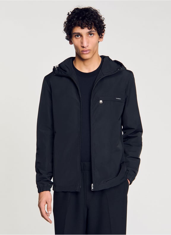 Veste zippée à capuche Noir by SANDRO SANDRO Veste zippée à capuche Noir