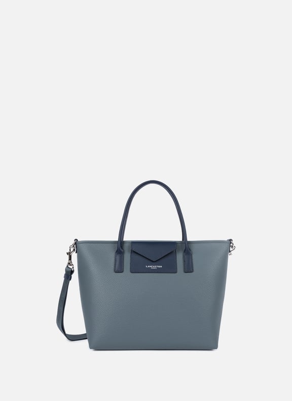 Sac cabas main - maya double kba Bleu by LANCASTER LANCASTER Sac cabas main - maya double kba Bleu