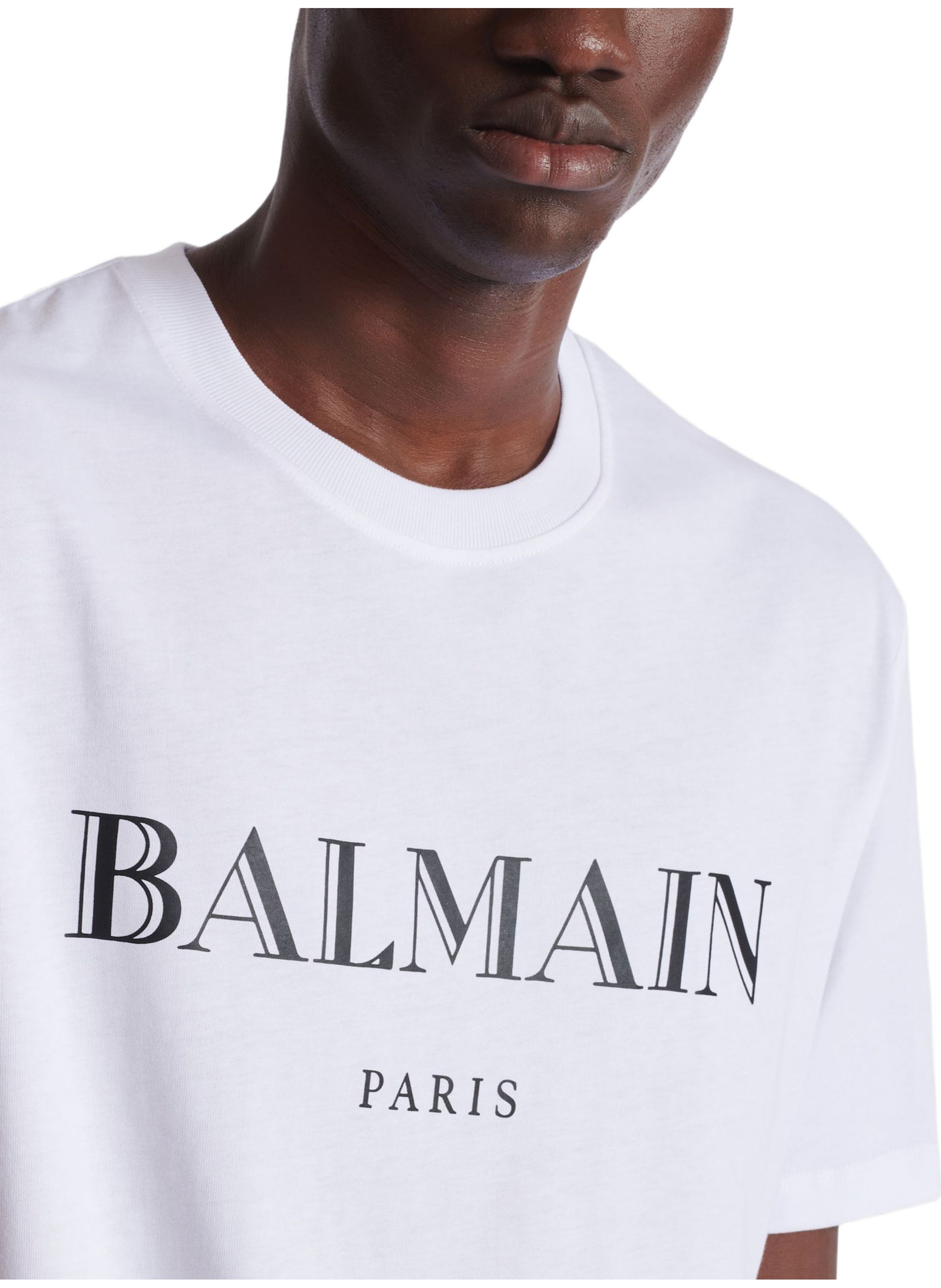 T-shirt avec imprimé balmain BALMAIN Blanc