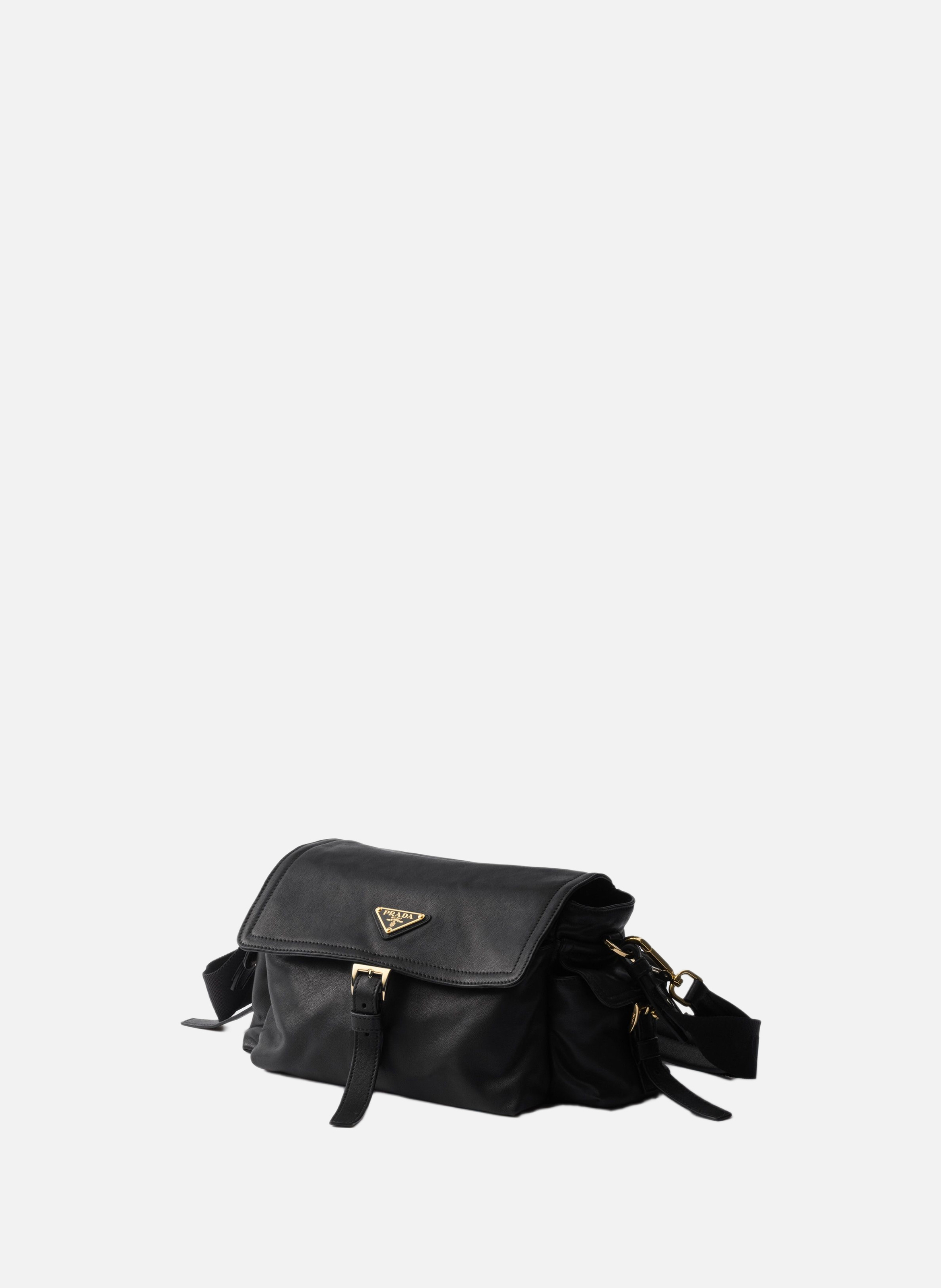 Sac porté épaule prada explore en cuir nappa PRADA Noir