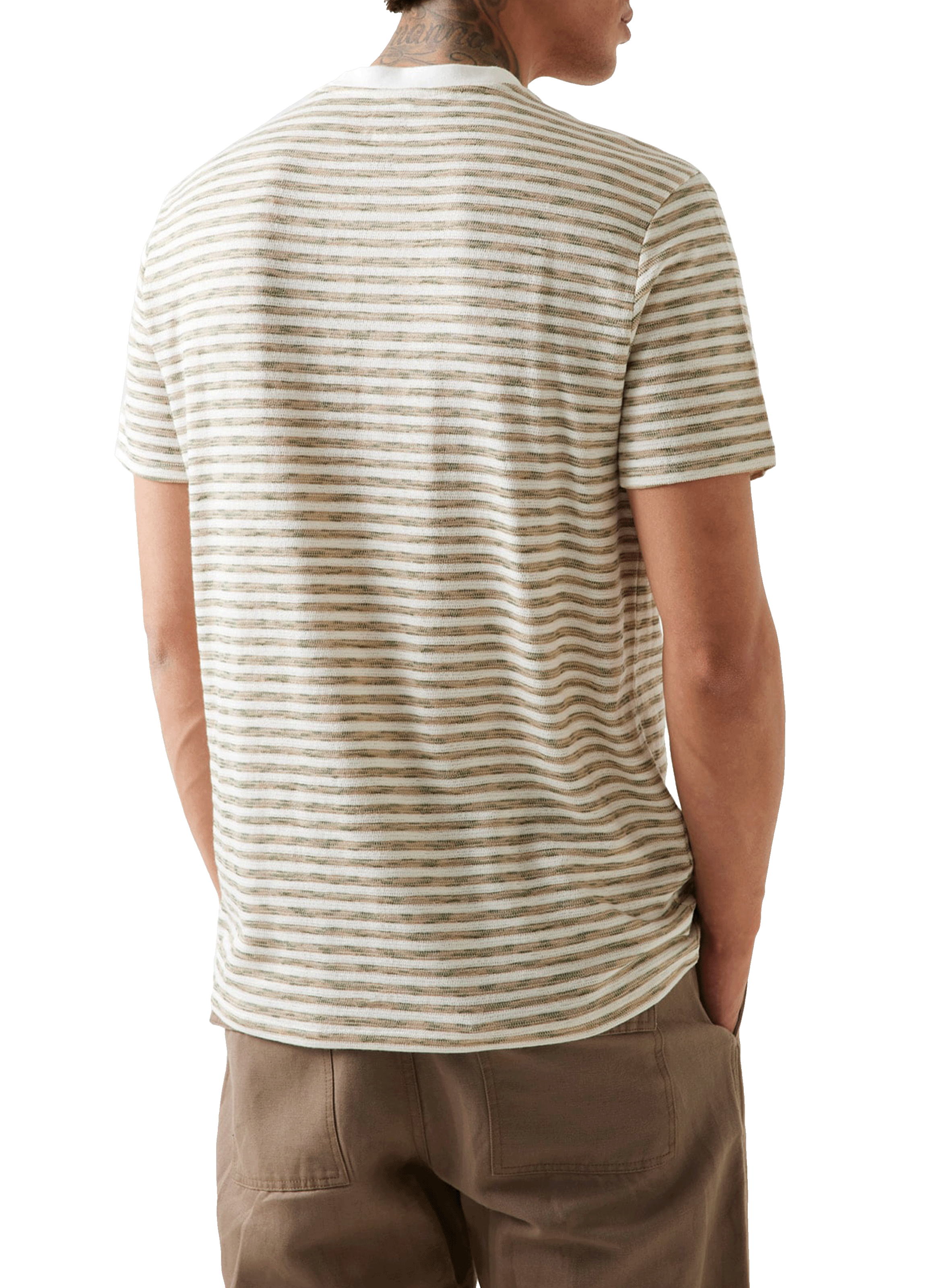 T-shirt rayé GUESS Beige