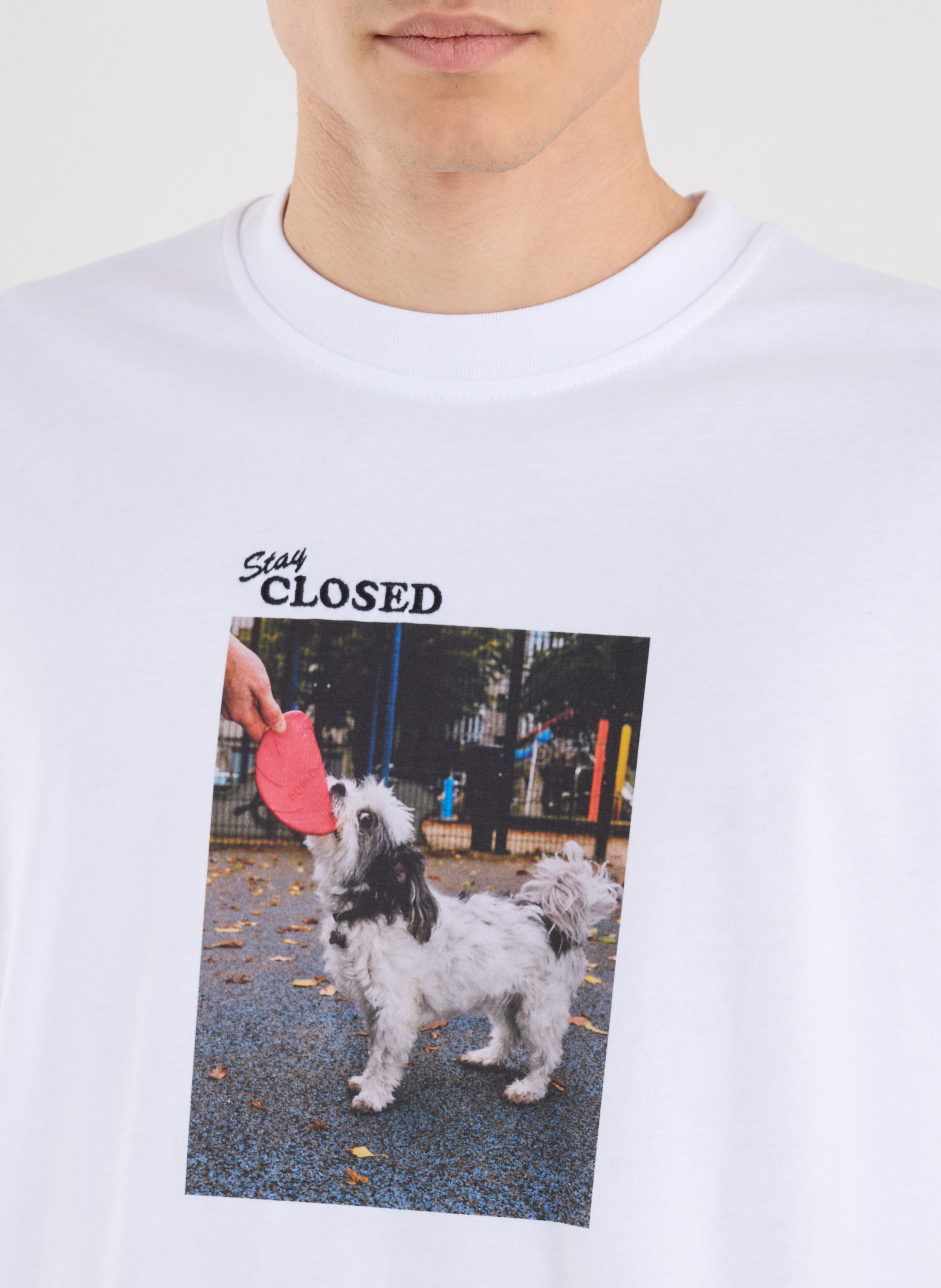 T-shirt à imprimé photo CLOSED Blanc