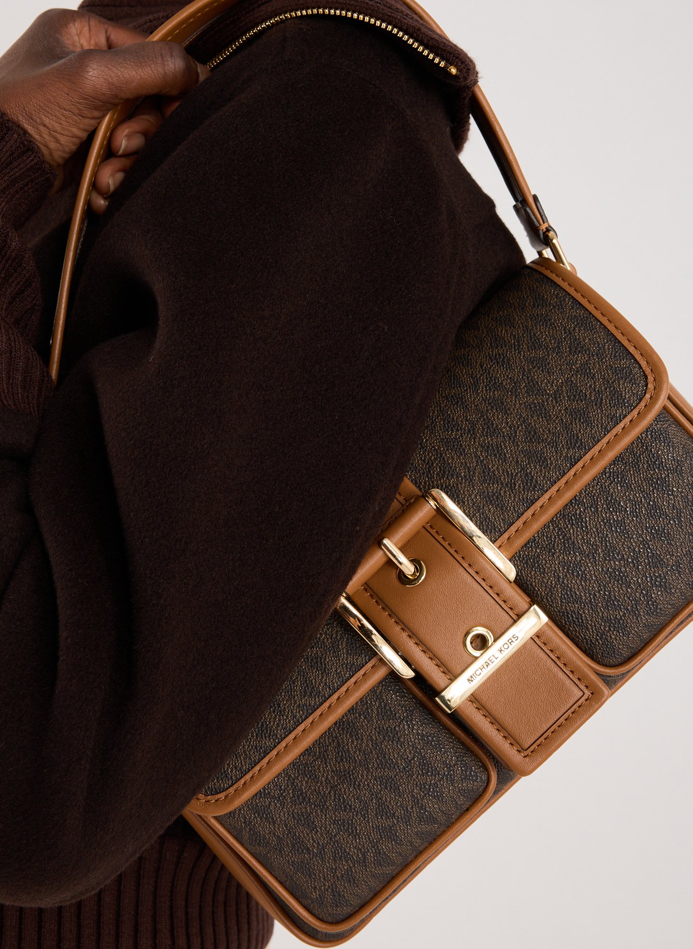 Colby logo handbag MICHAEL KORS Brown