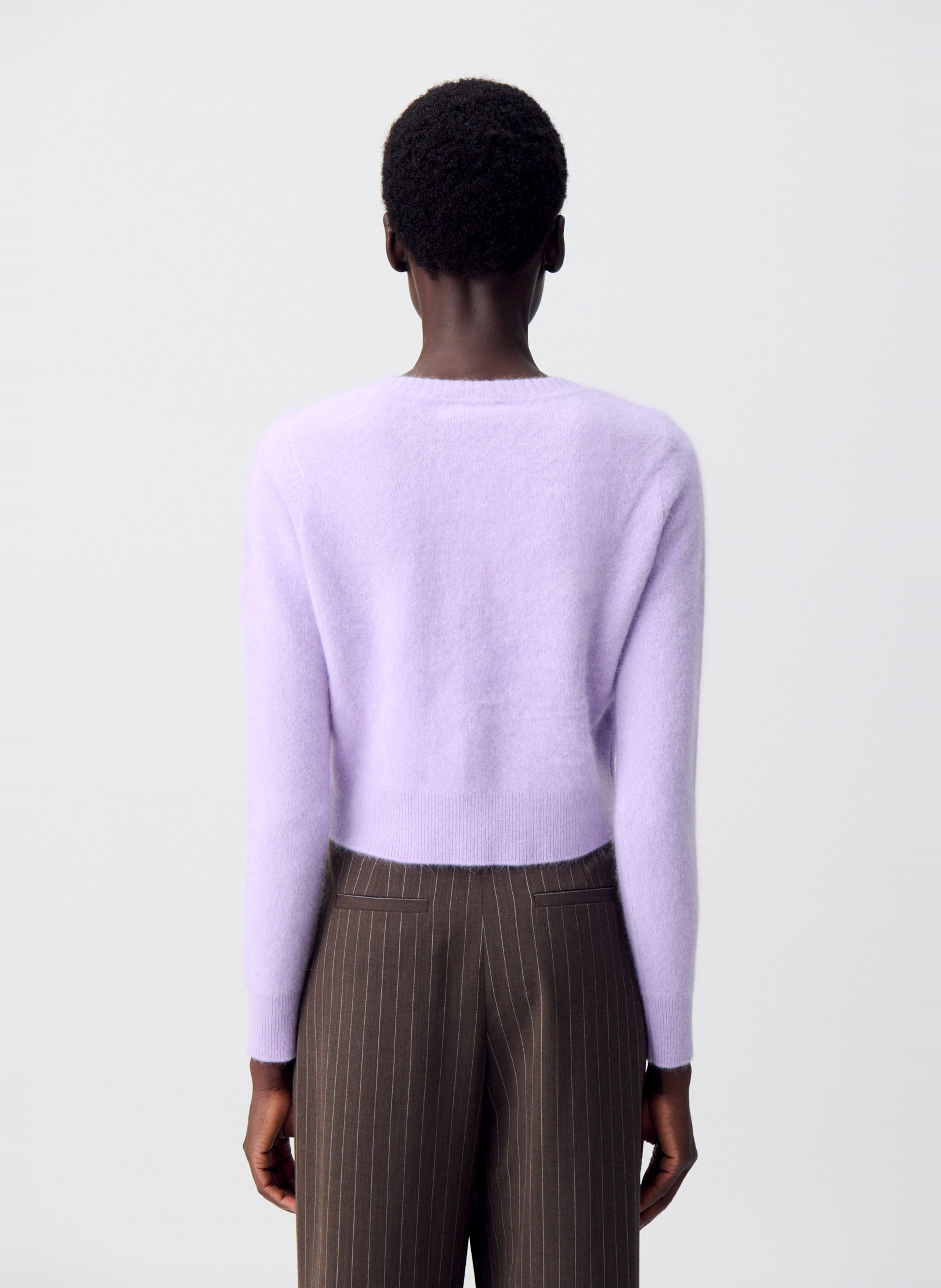 Gilet ocl rond en laine mélangée mochi CLAUDIE PIERLOT Violet