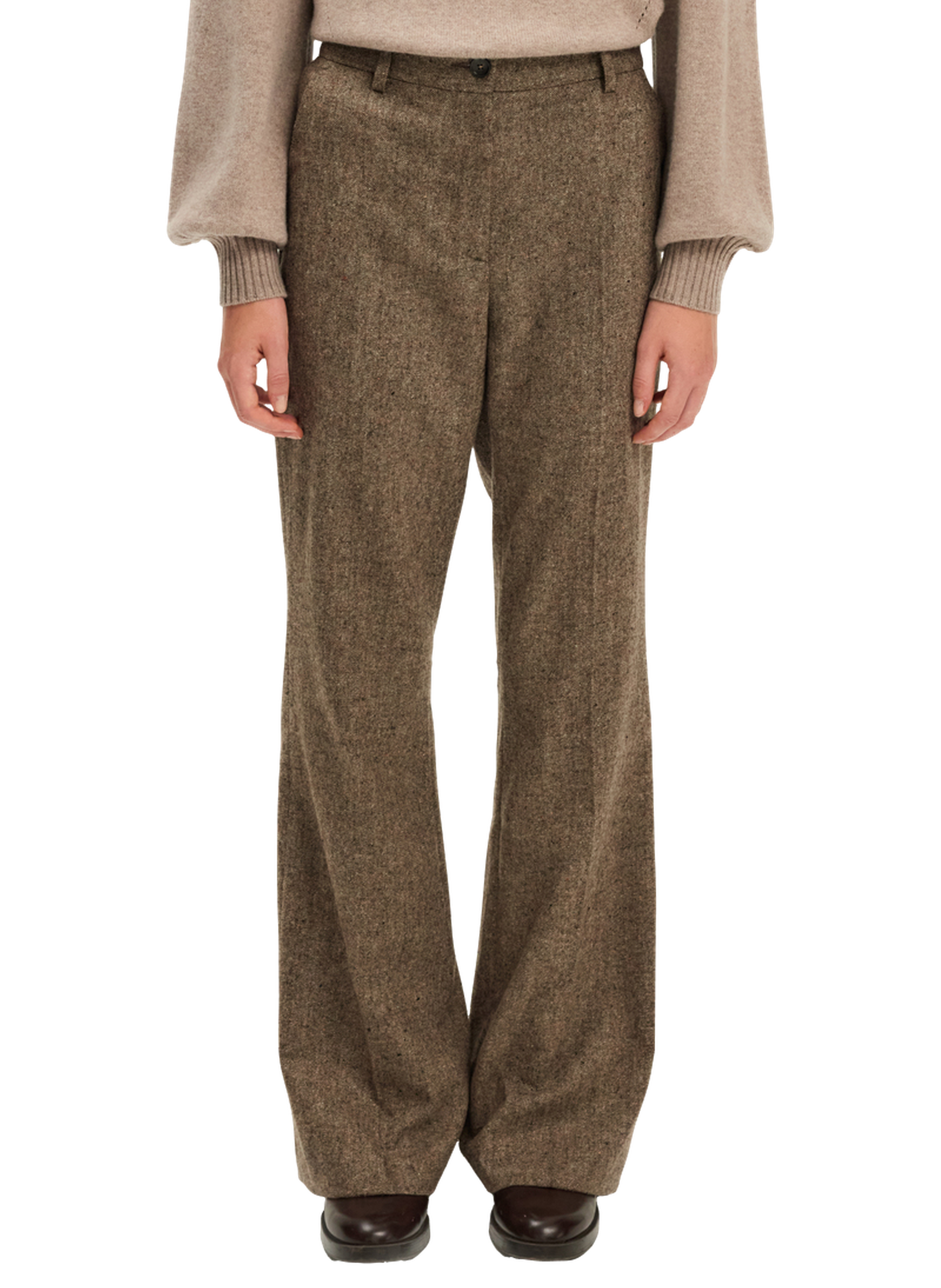 PABLO Pantalon de tailleur chiné -  circe Beige