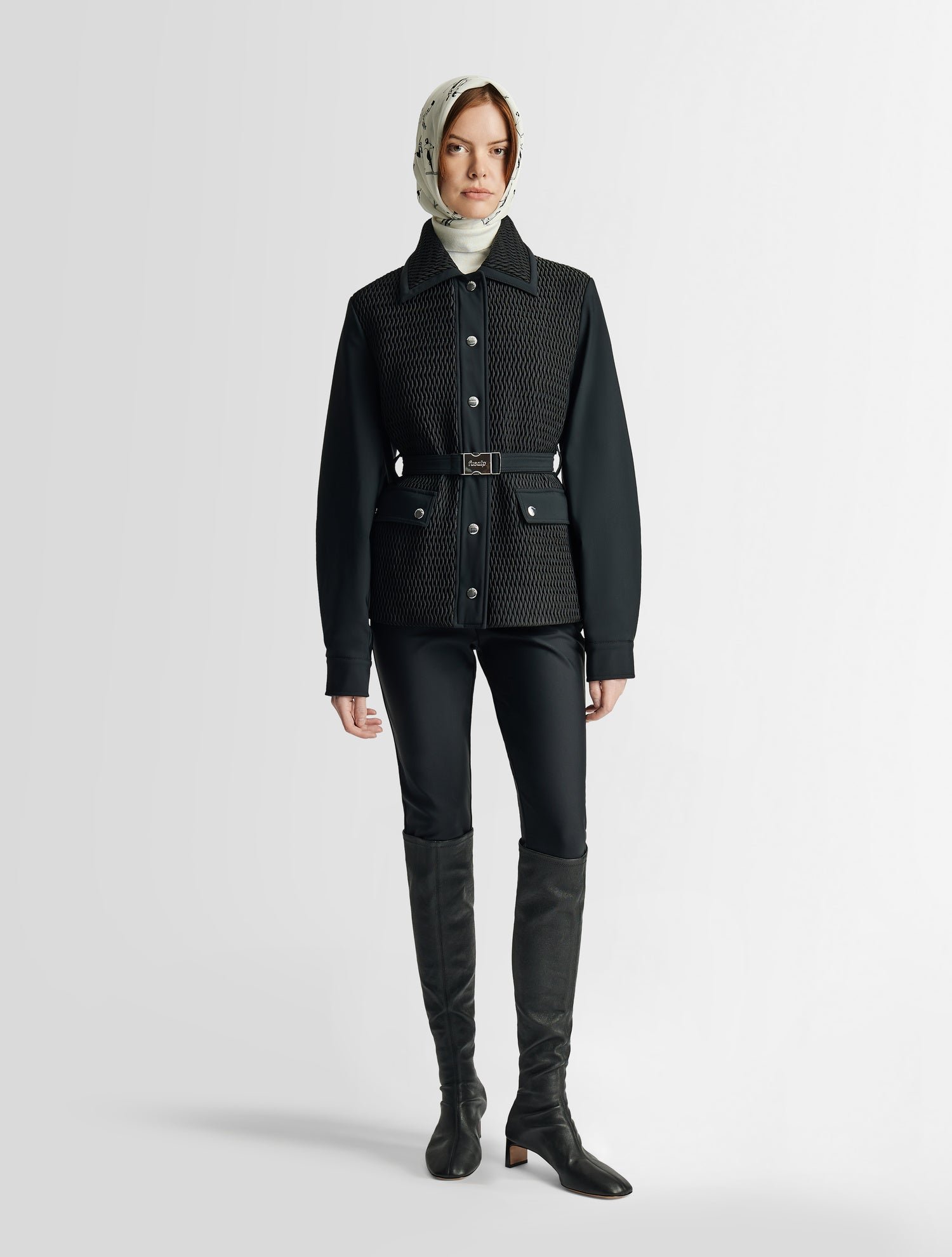 Veste diamara col chemise coupe regular FUSALP Noir