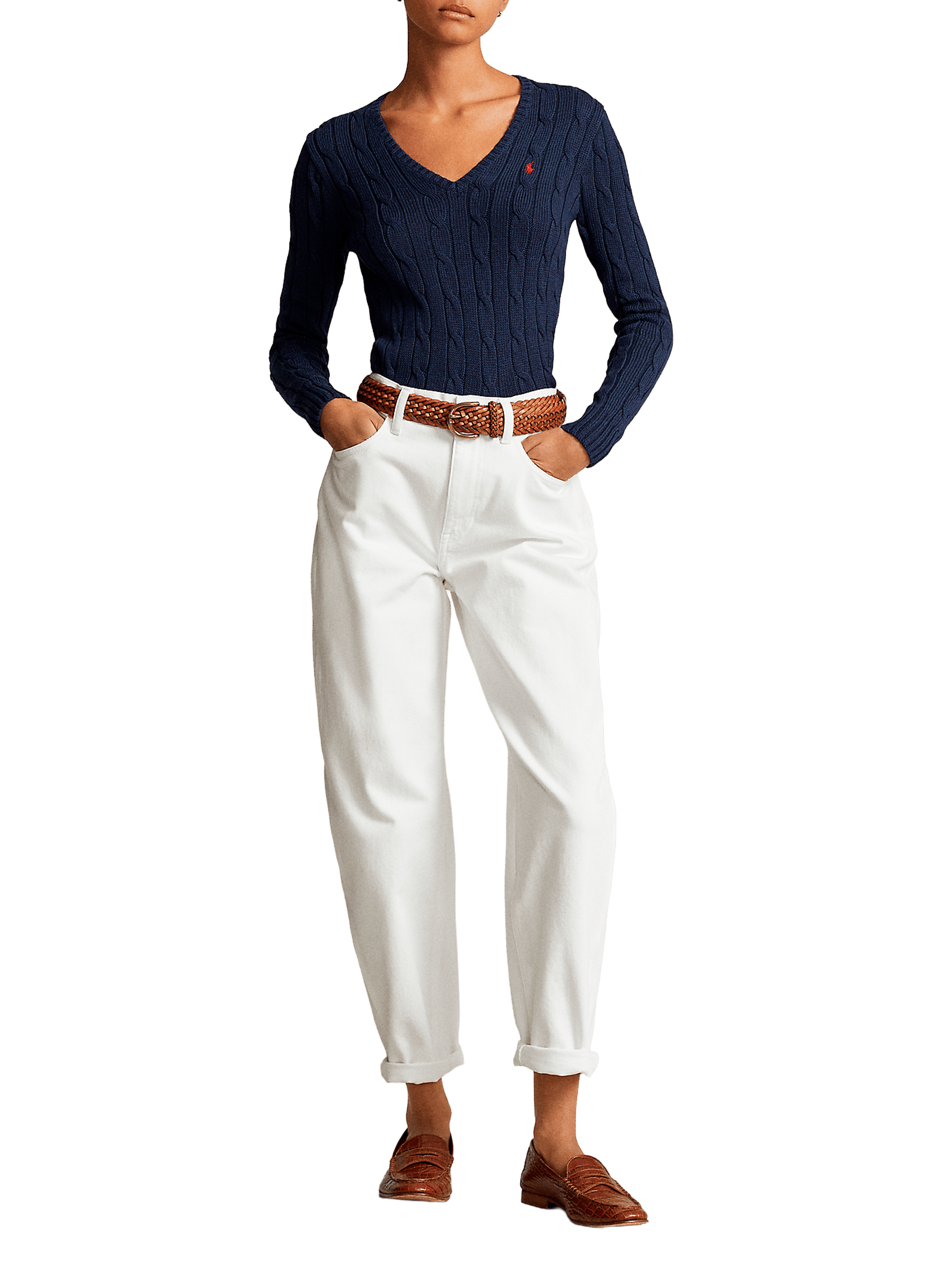 Cotton V-neck jumper POLO RALPH LAUREN Blue