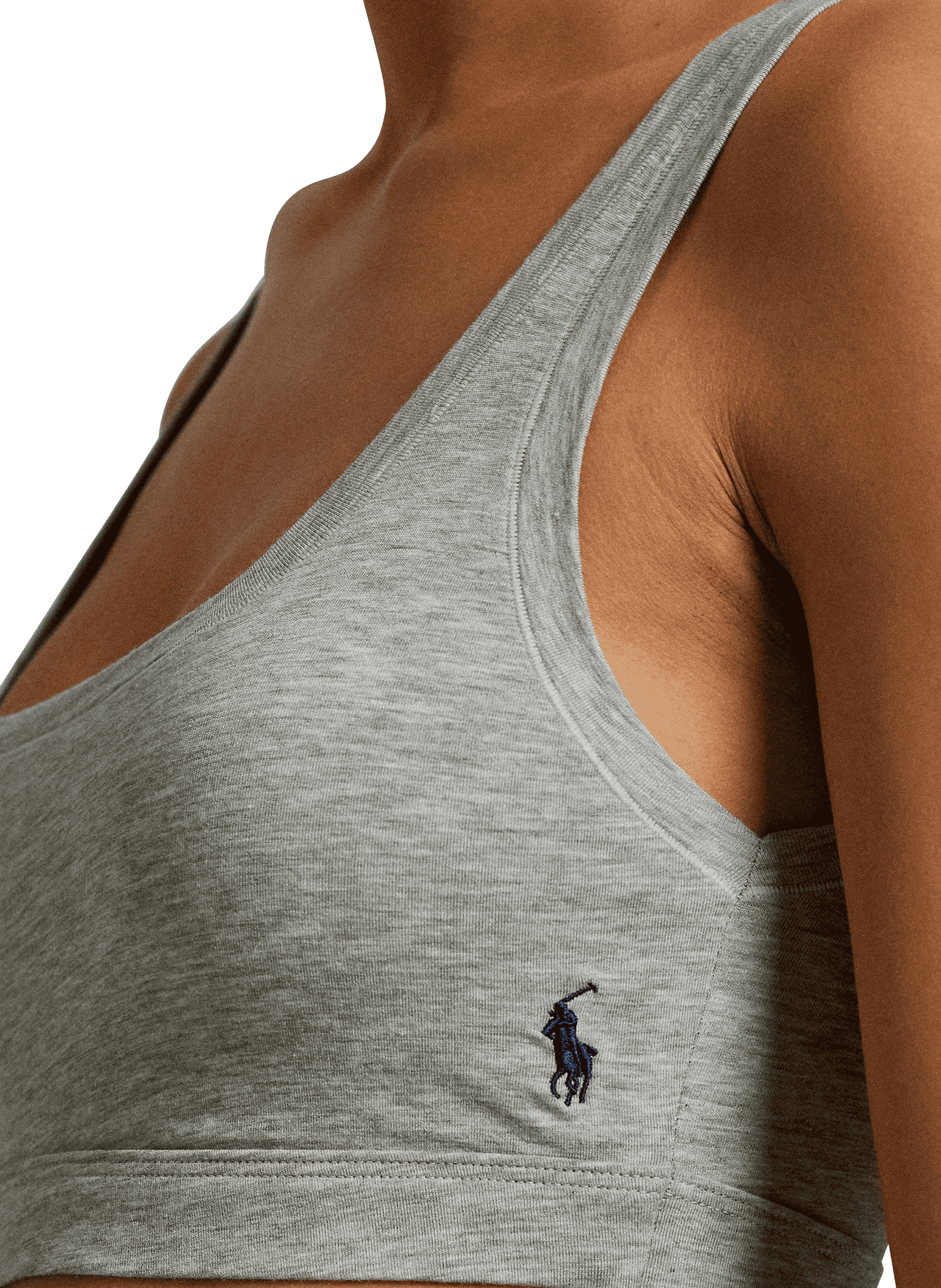 Bralette en coton mélangé POLO RALPH LAUREN Gris