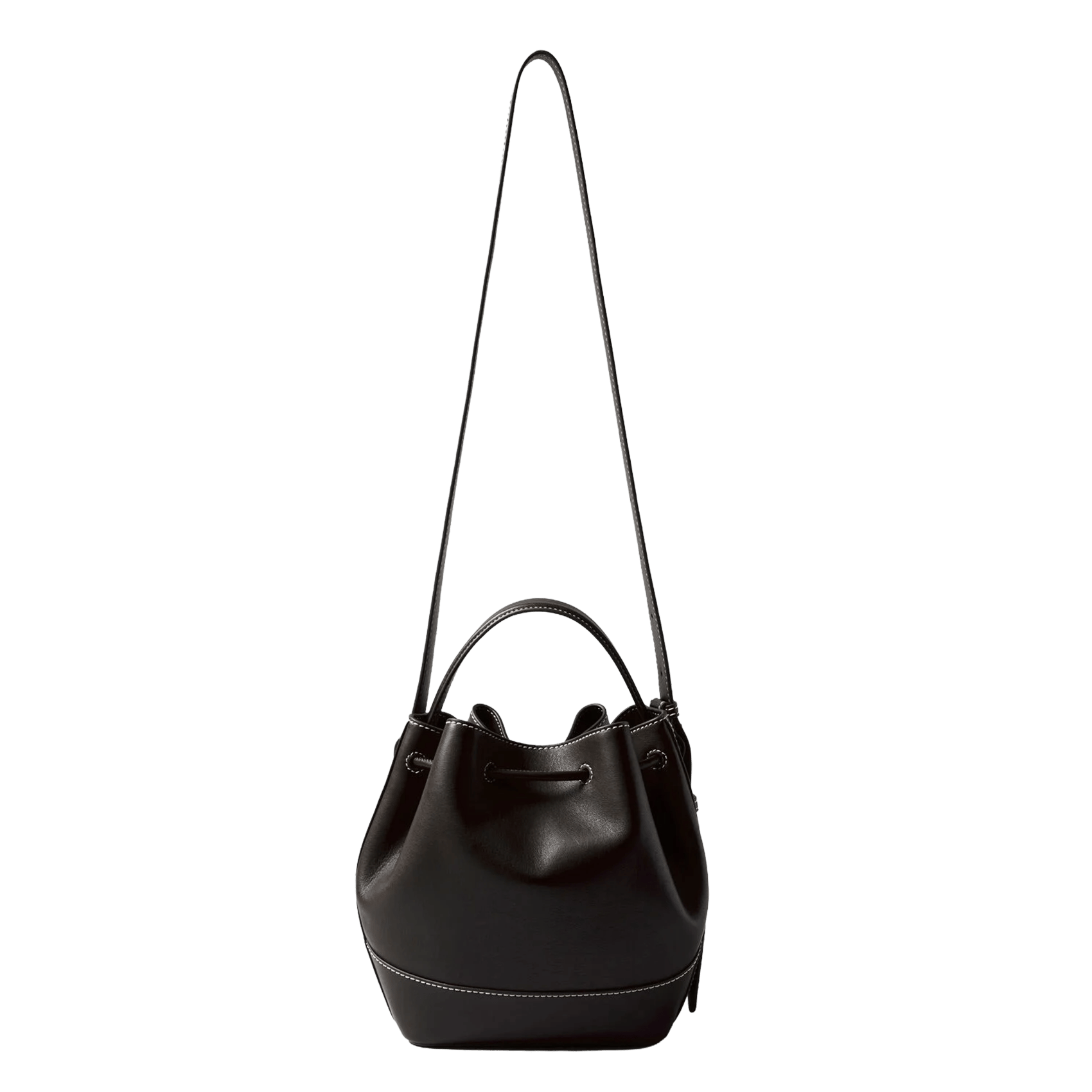 Sac bandoulière sceau en cuir CLAUDIE PIERLOT Noir