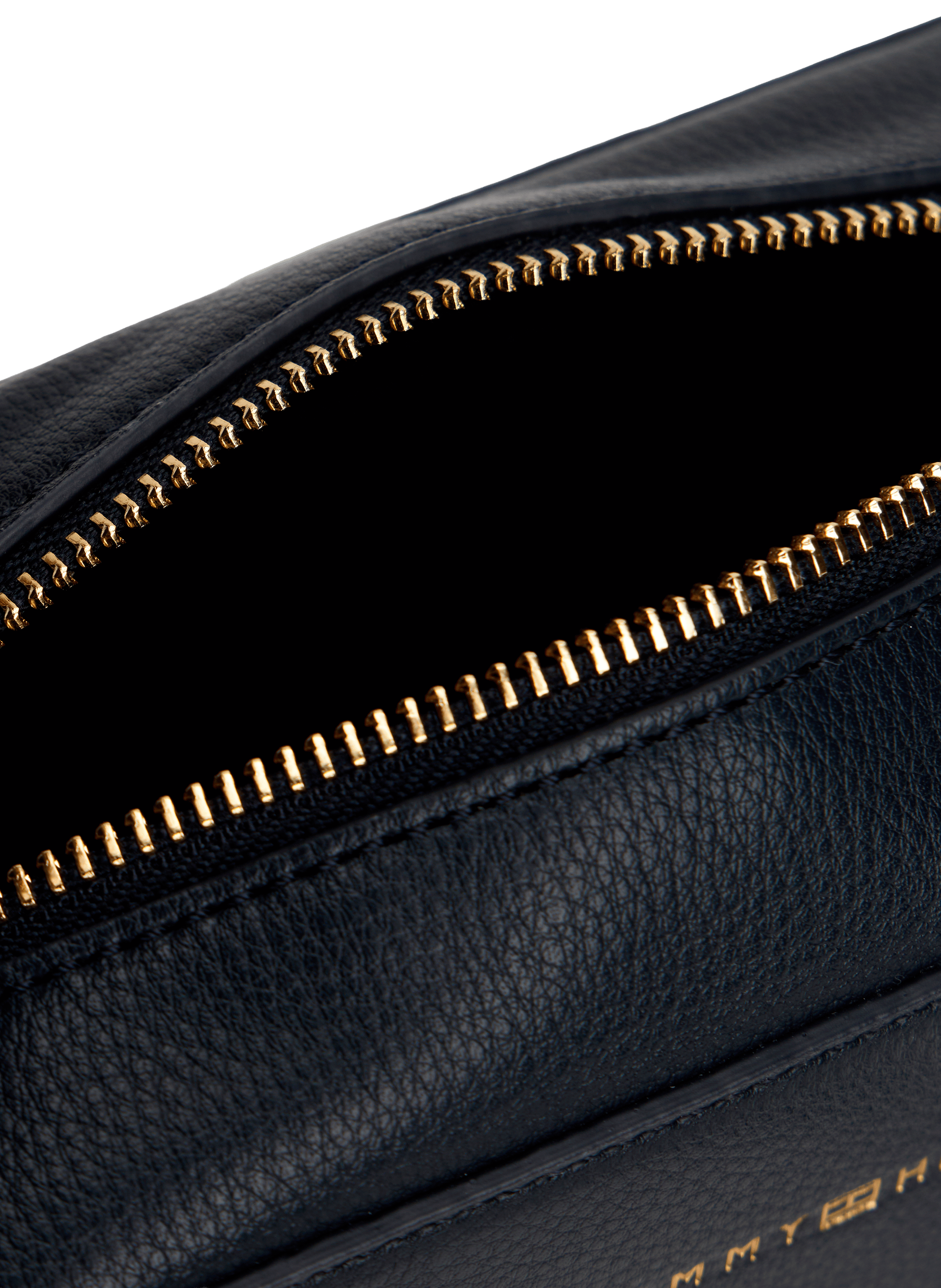 Faux leather shoulder camera bag TOMMY HILFIGER Blue