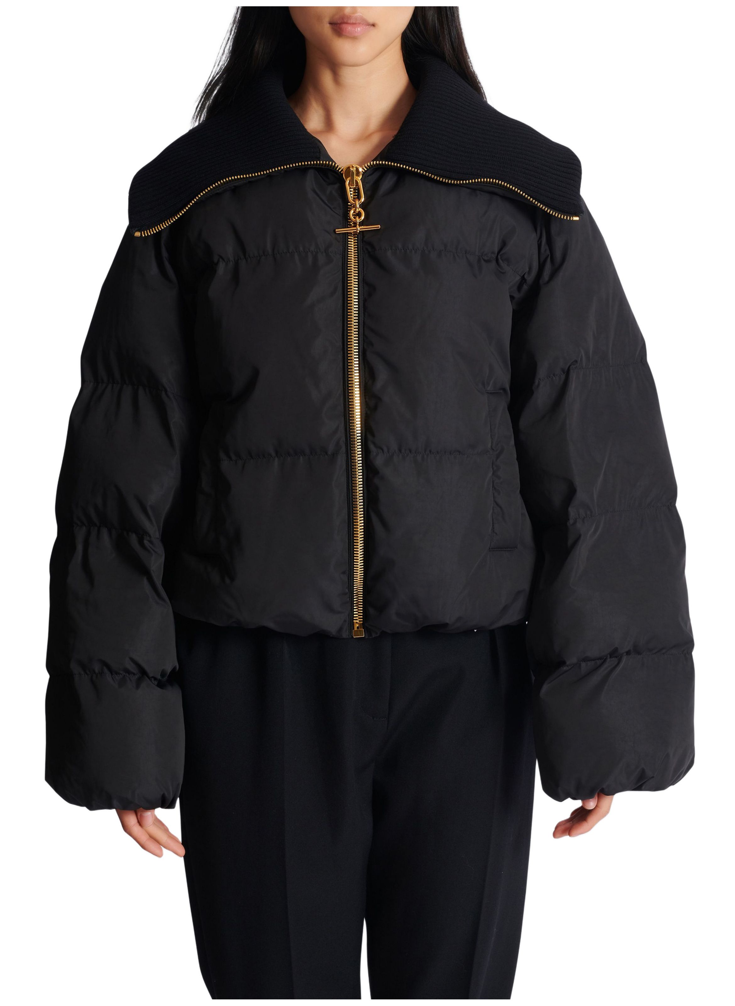 Doudoune courte oversize BALMAIN Noir