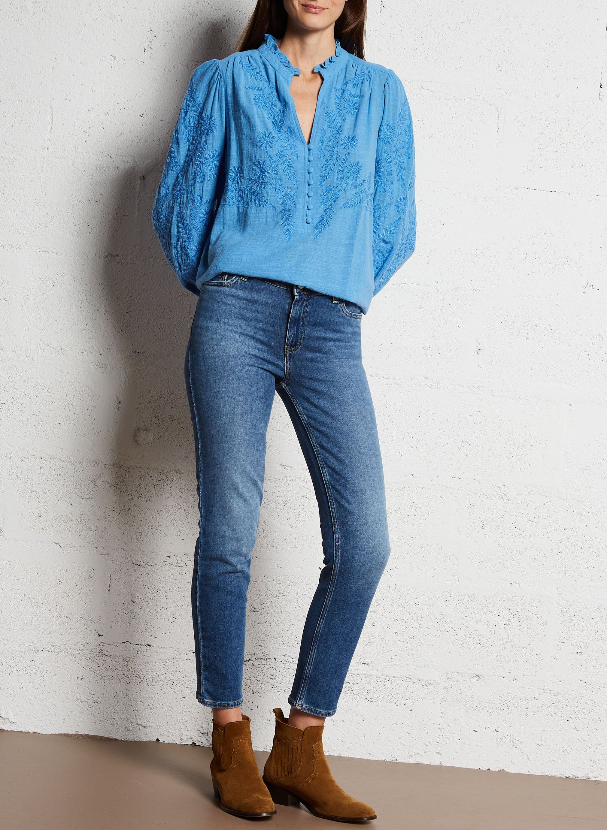 Jean slim en coton lou MAISON 123 Bleu