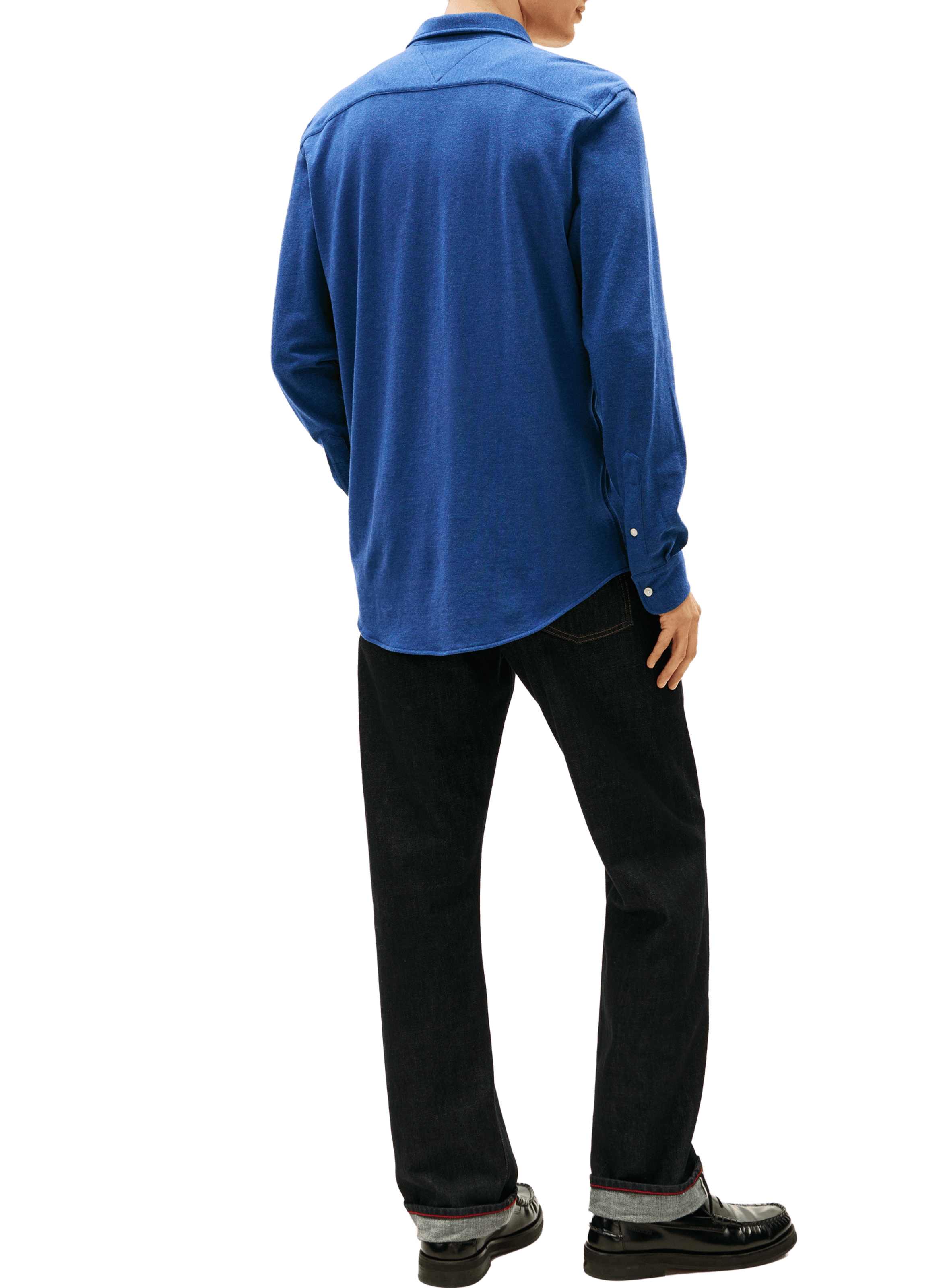 Cotton jersey shirt with logo TOMMY HILFIGER Blue