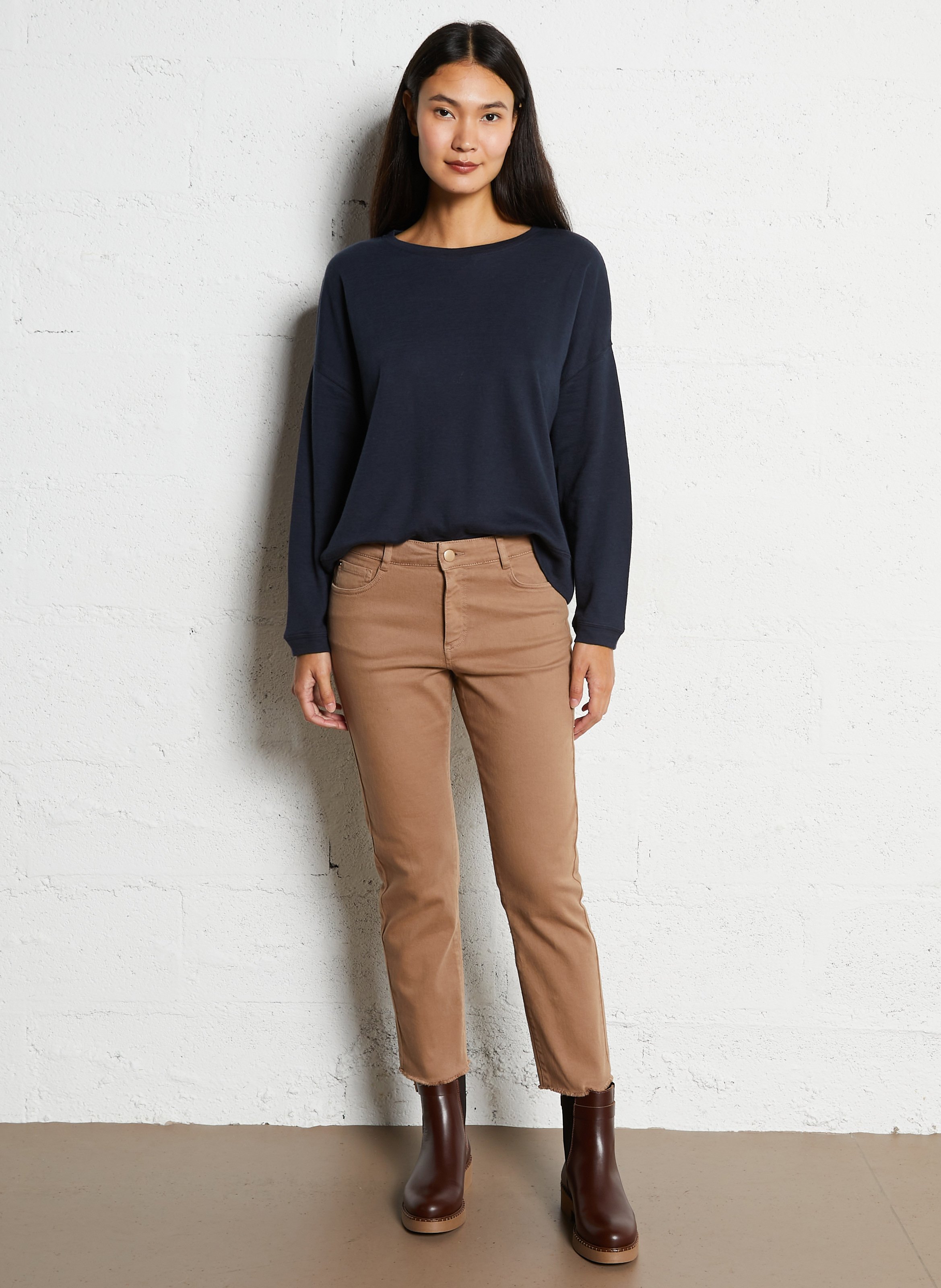 Jean slim en coton mélangé patience MAISON 123 Beige