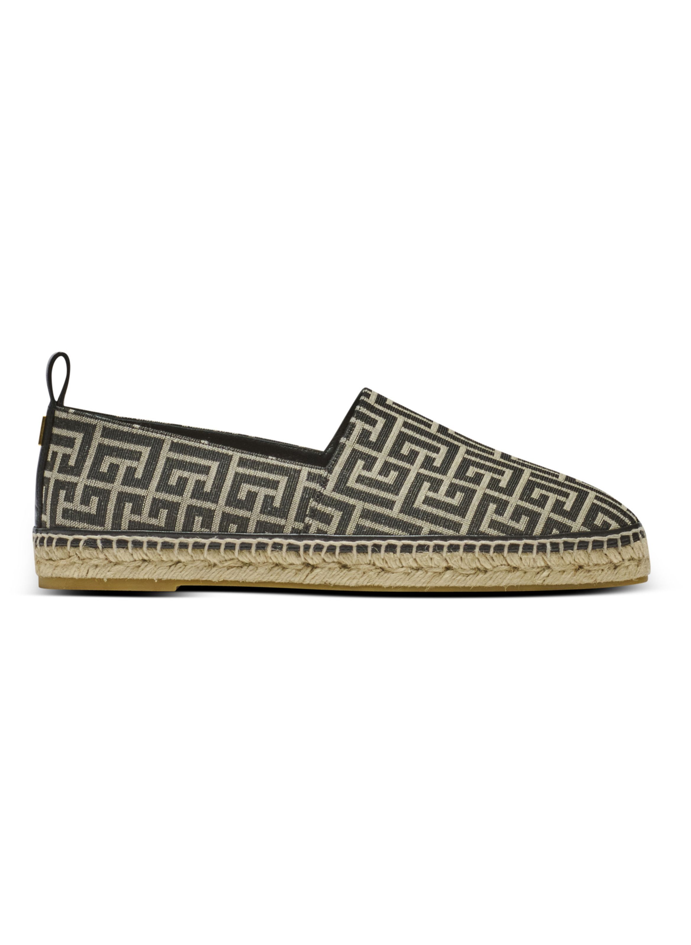 Espadrilles en jacquard monogramme BALMAIN Noir