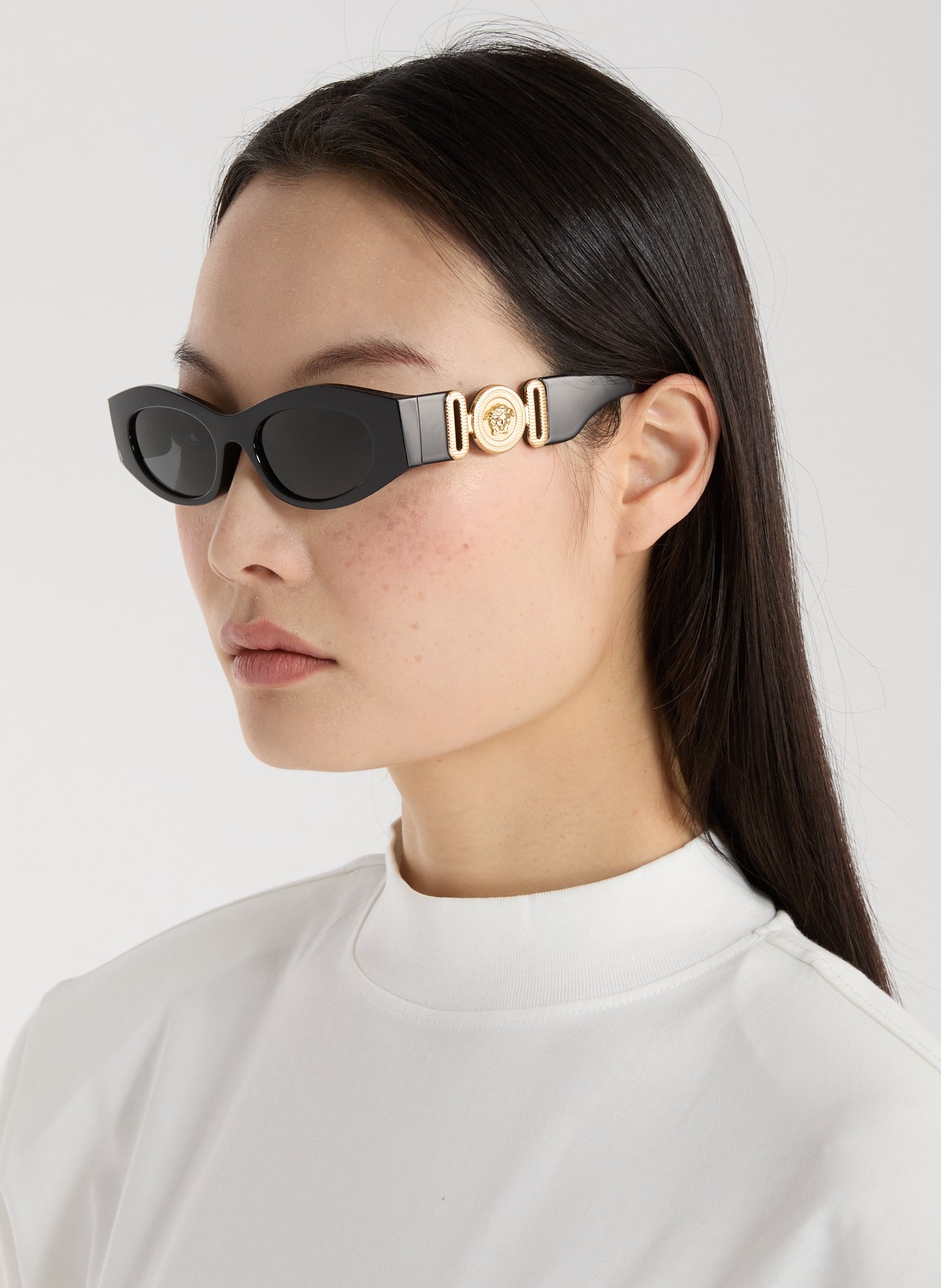 Lunettes de soleil ovales VERSACE Multicolore