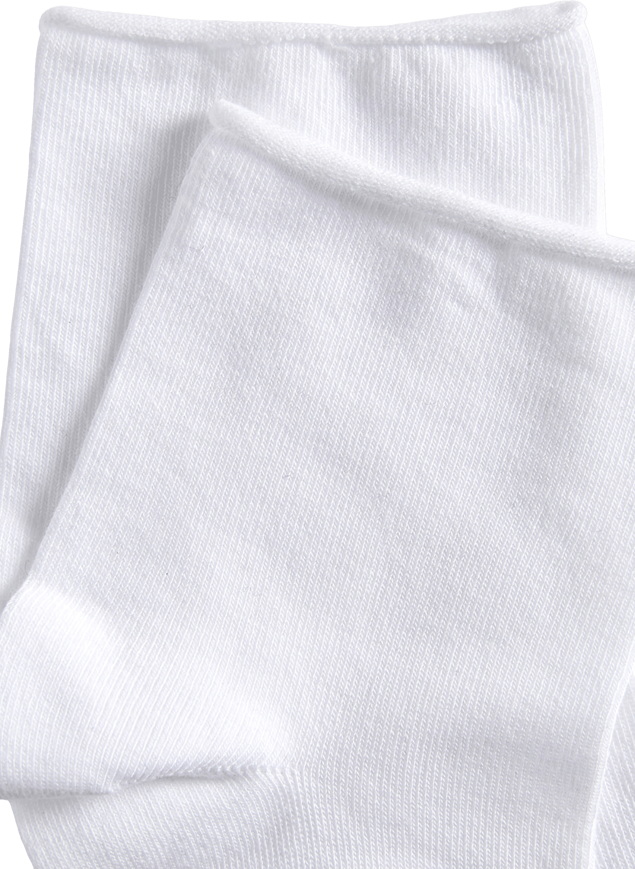 Socquettes bord roulotté en coton bio mélangés LE BOURGET Blanc