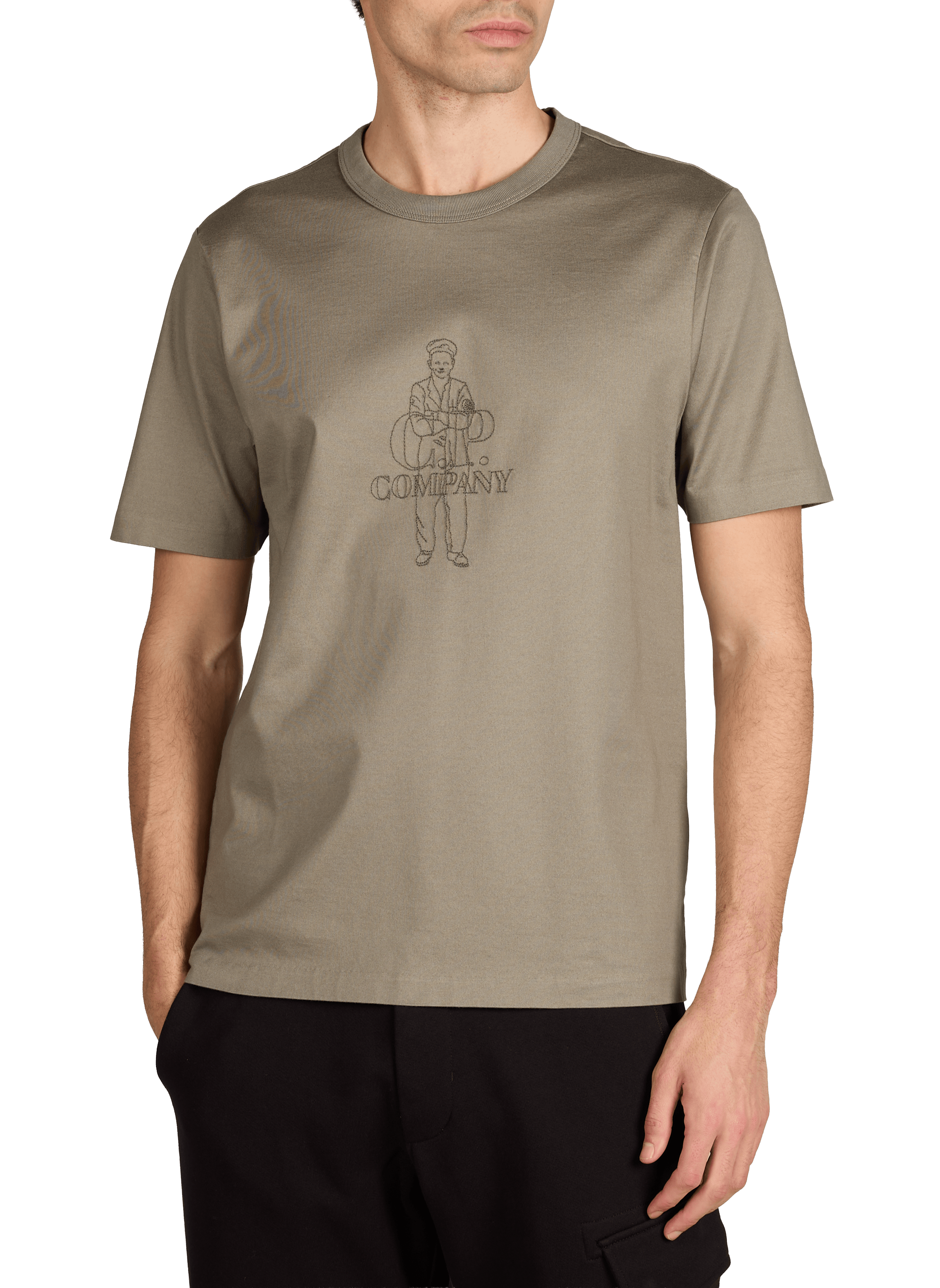 Classic Cotton T-Shirt CP COMPANY Grey