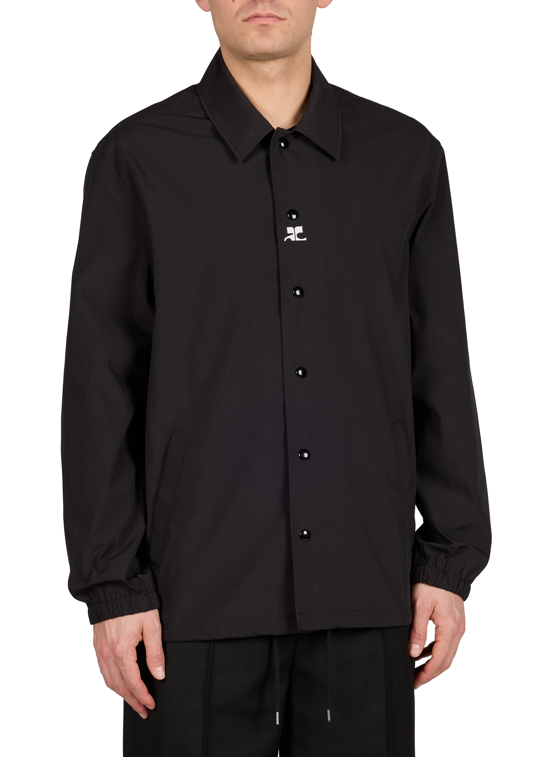 Veste droite à col classique COURRÈGES Noir