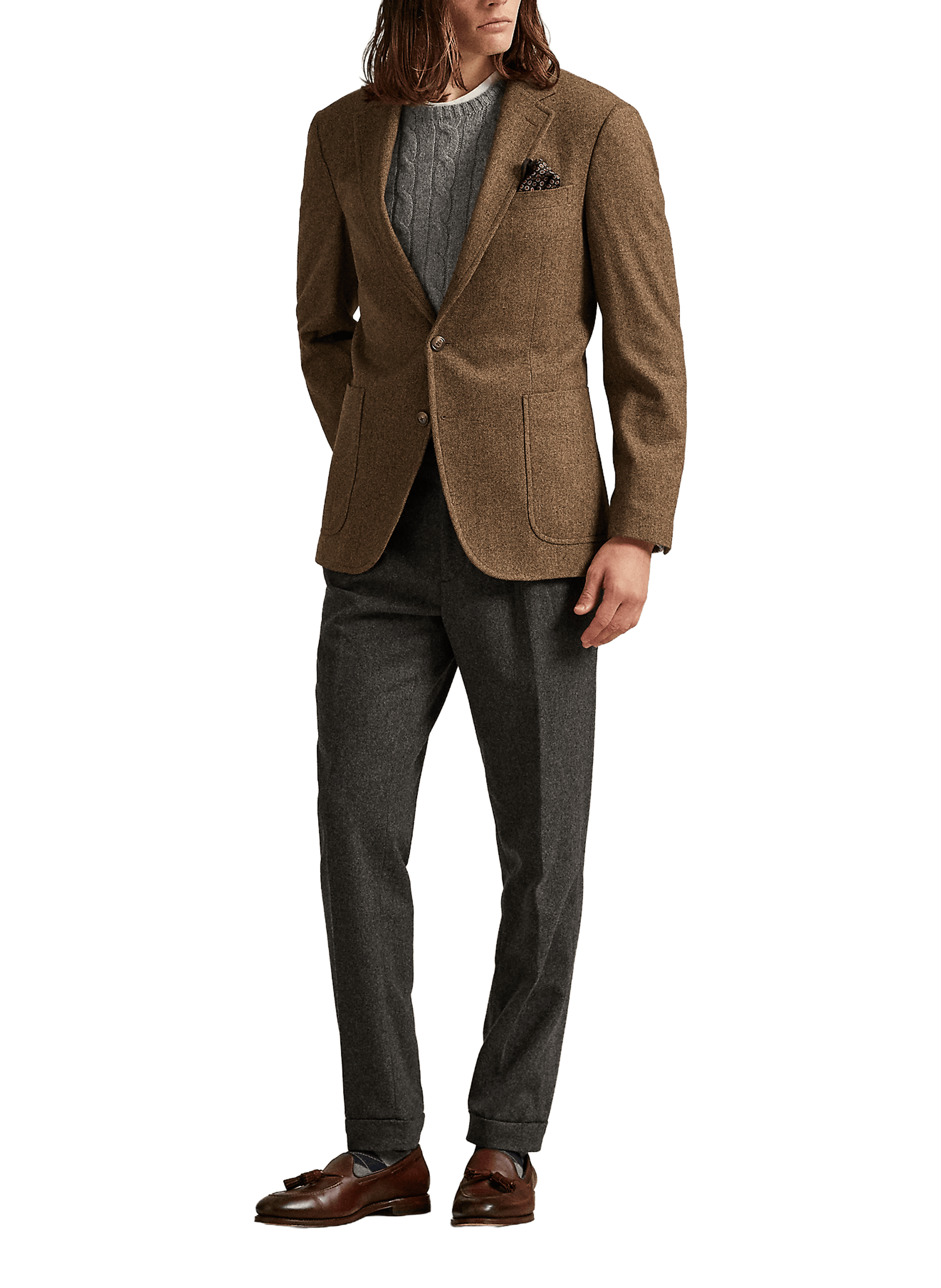 Straight wool blend blazer POLO RALPH LAUREN Multicolour