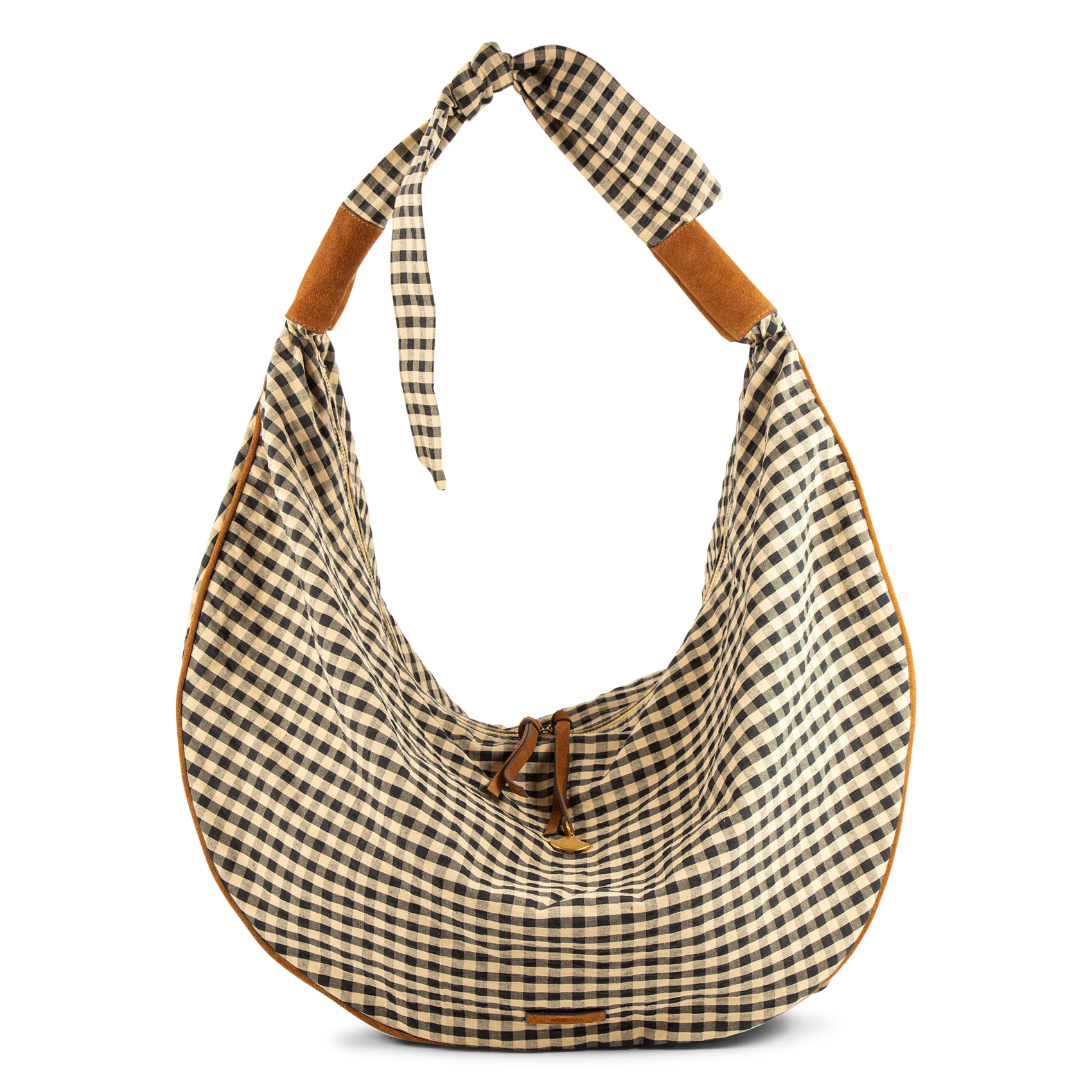 Sac porté épaule en coton et cuir ilango SESSUN Beige