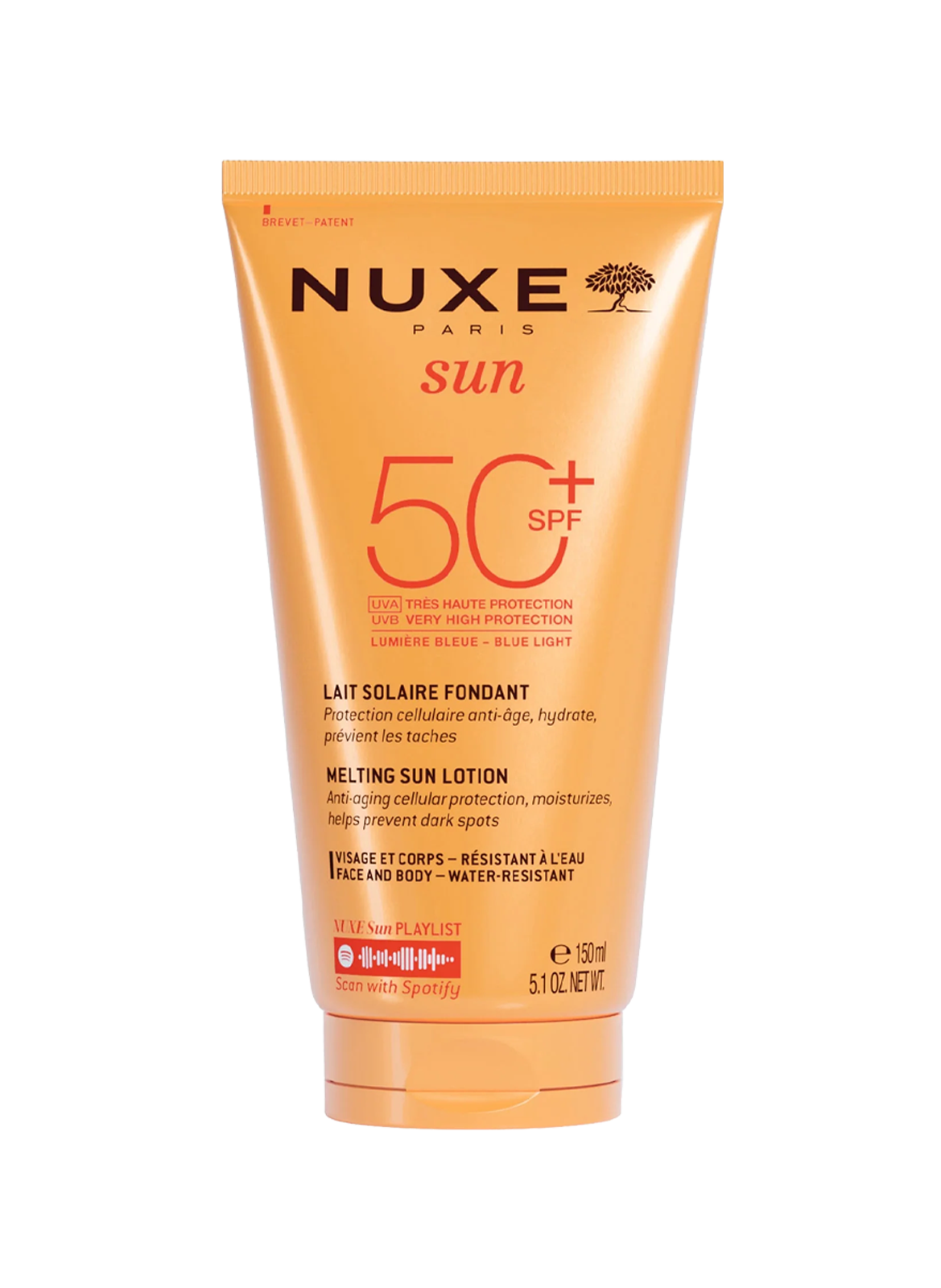 Zarte Sonnenmilch Hoher Schutz SPF50 für Gesicht und Körper NUXE No color