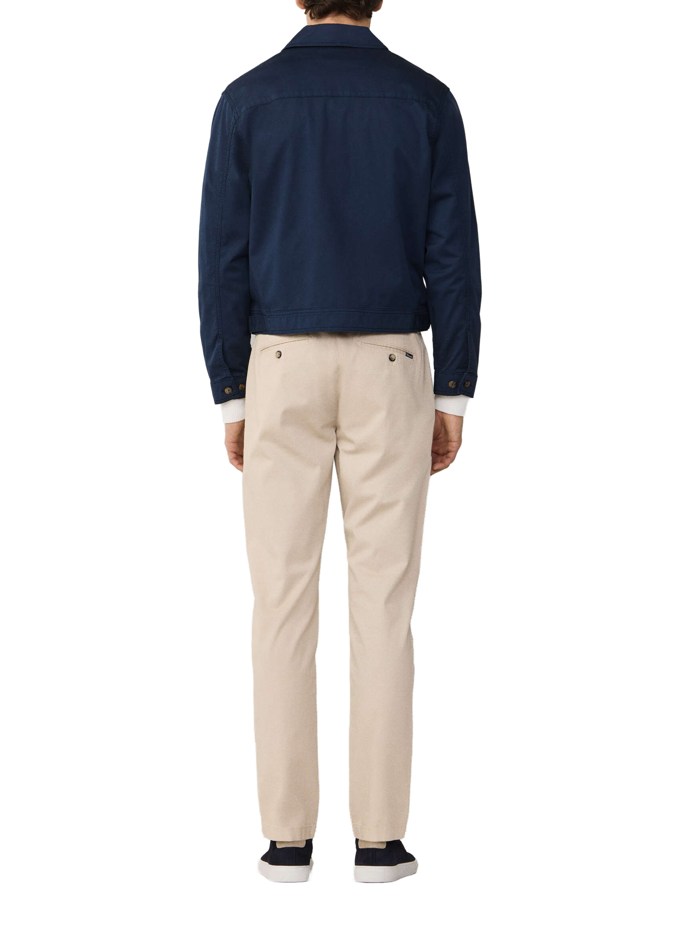 Blouson col classique en coton mélangé FACONNABLE Bleu