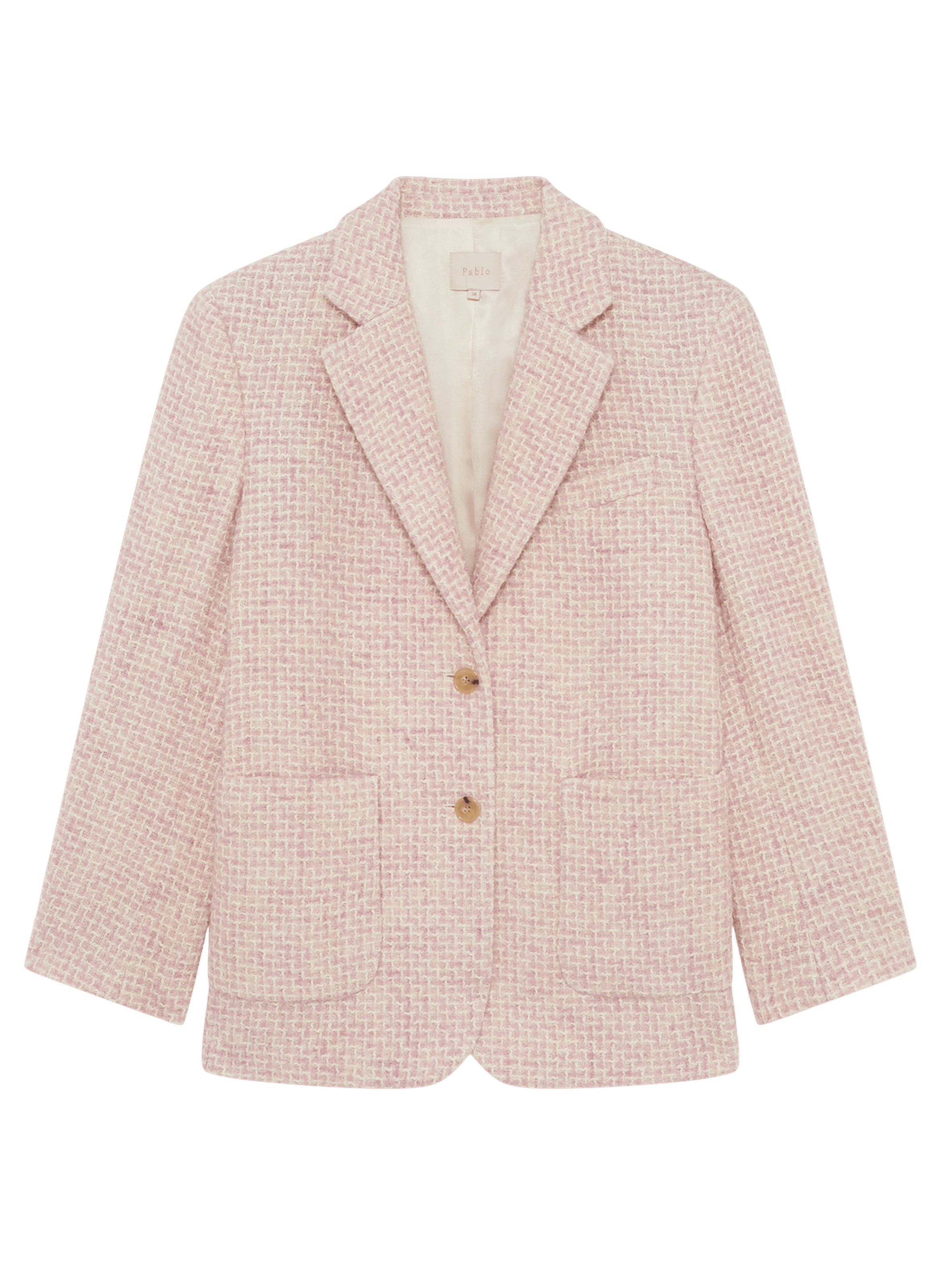 Manteau court en tweed bicolore - daria PABLO Beige