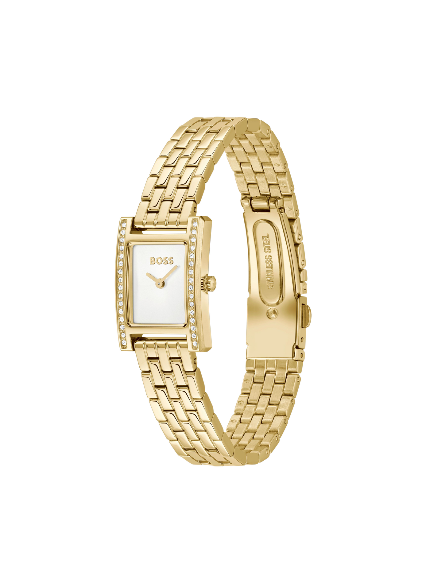 Montre quartz Lucy Precious en acier inoxydable BOSS MONTRES Blanc