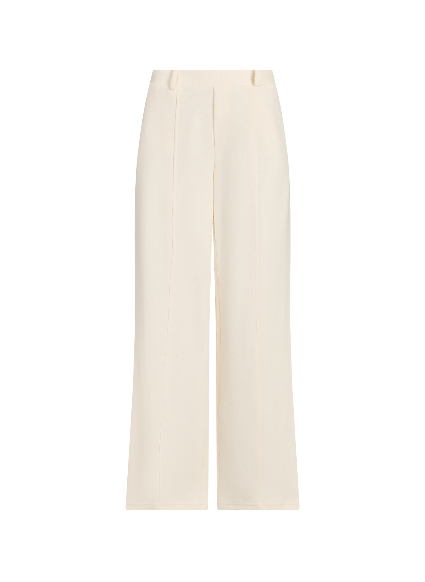 Flared trousers in mixed cotton OBJECT White