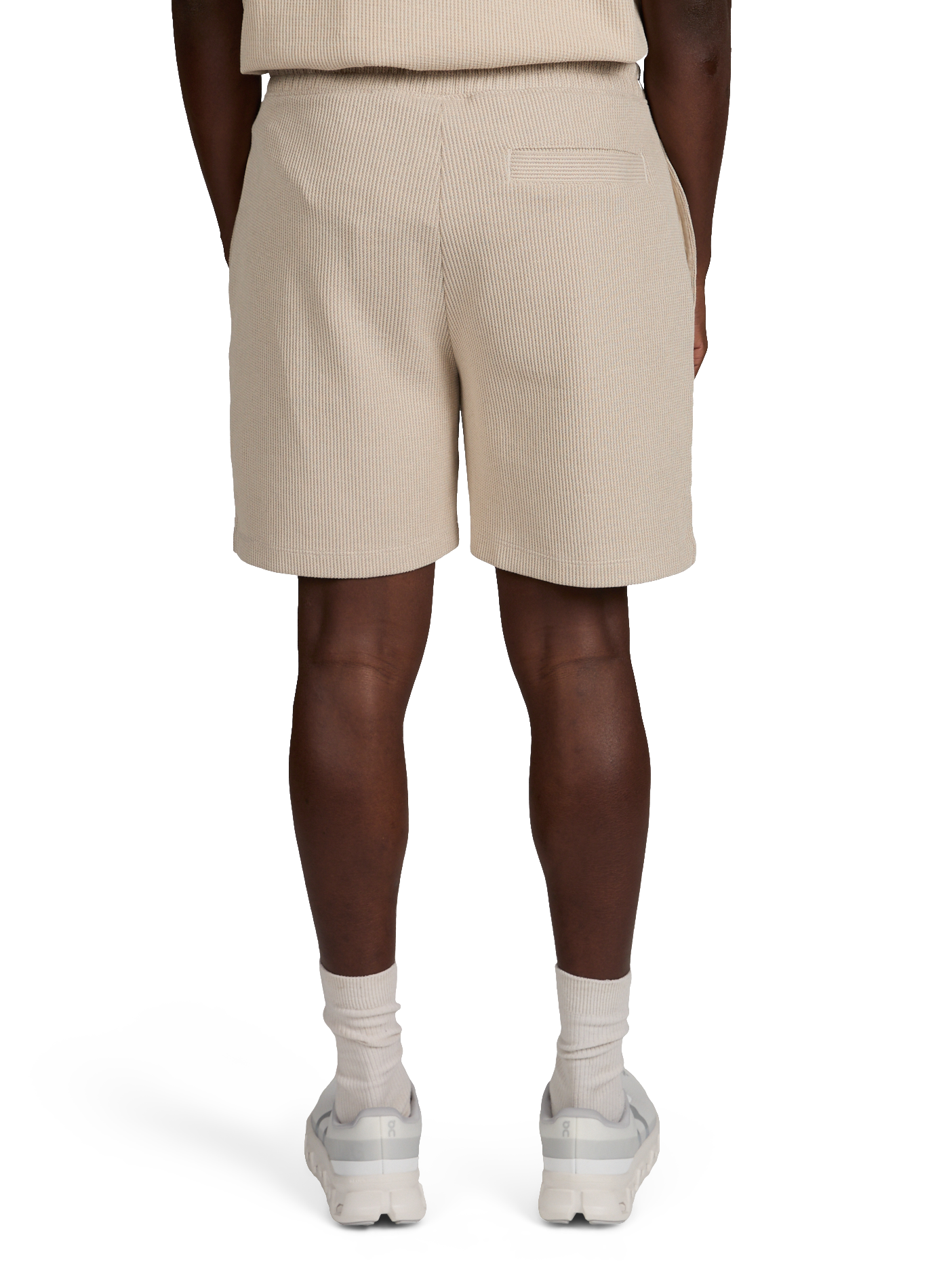 Short ample en coton mélangé gaufré HUGO BLUE Beige