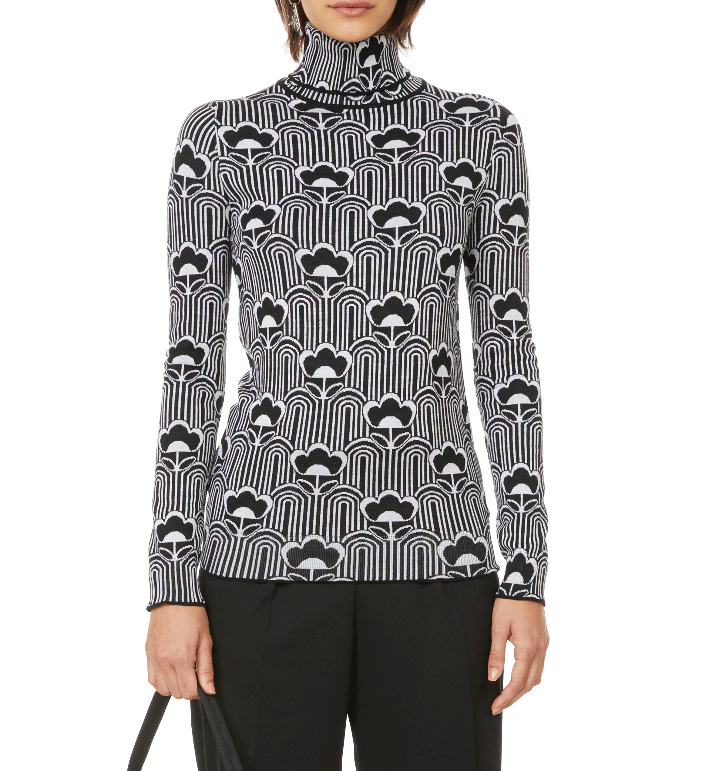 Pullover mit Print aus Schurwolle PRADA Mehrfarbig